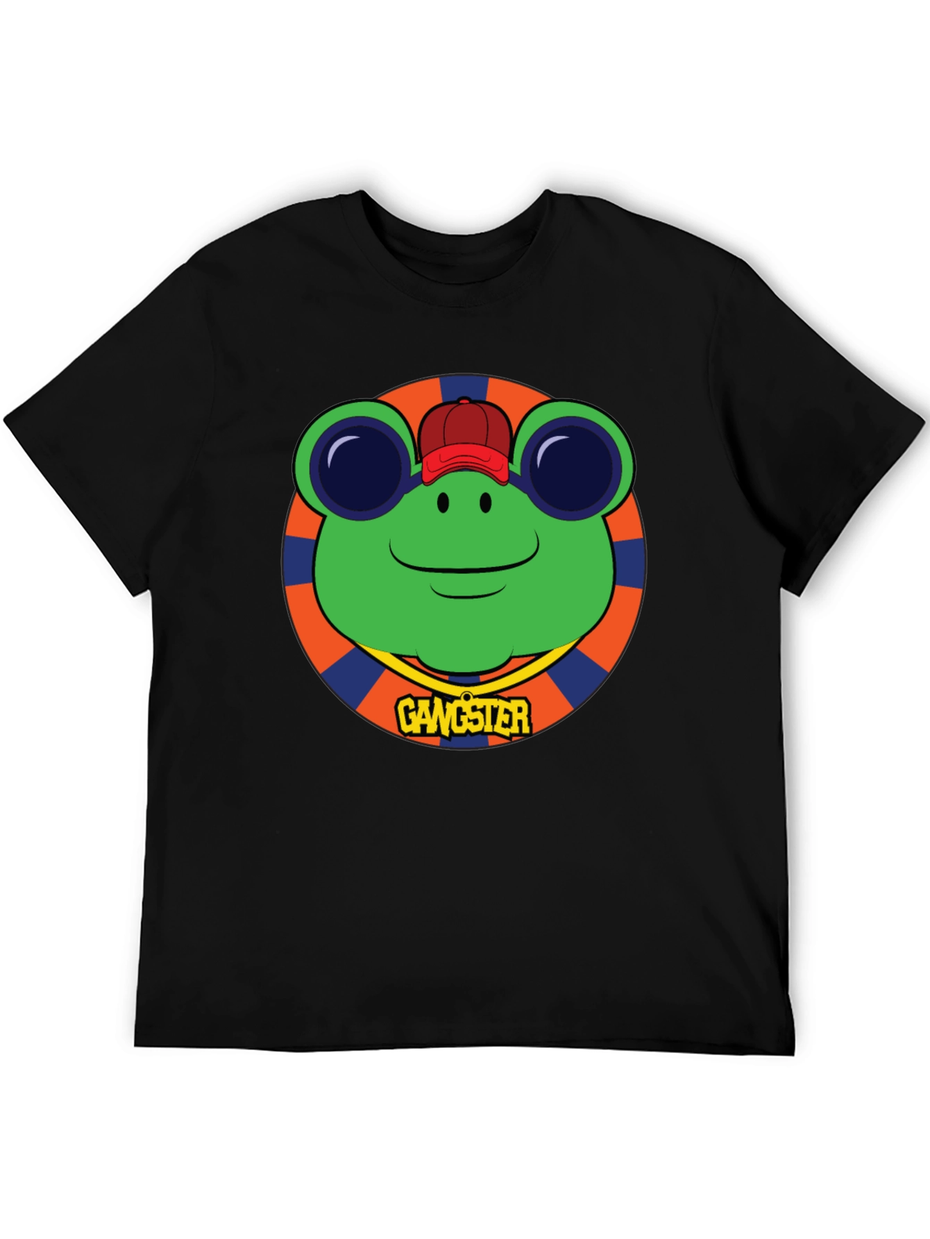 Black Gangster Frog Graphic Tee - Black view 5