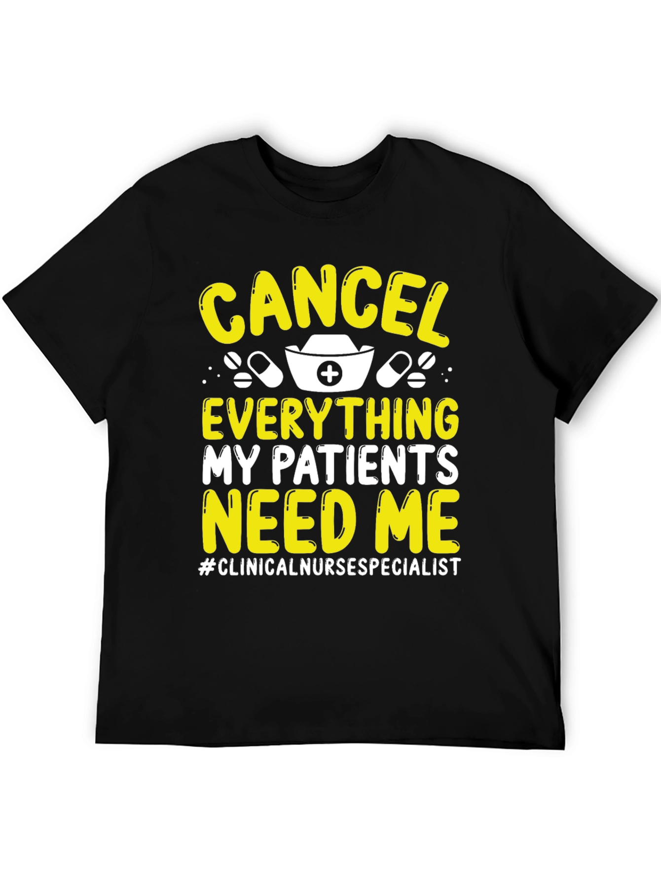 Black Cancel Everything Nurse T-Shirt view 5