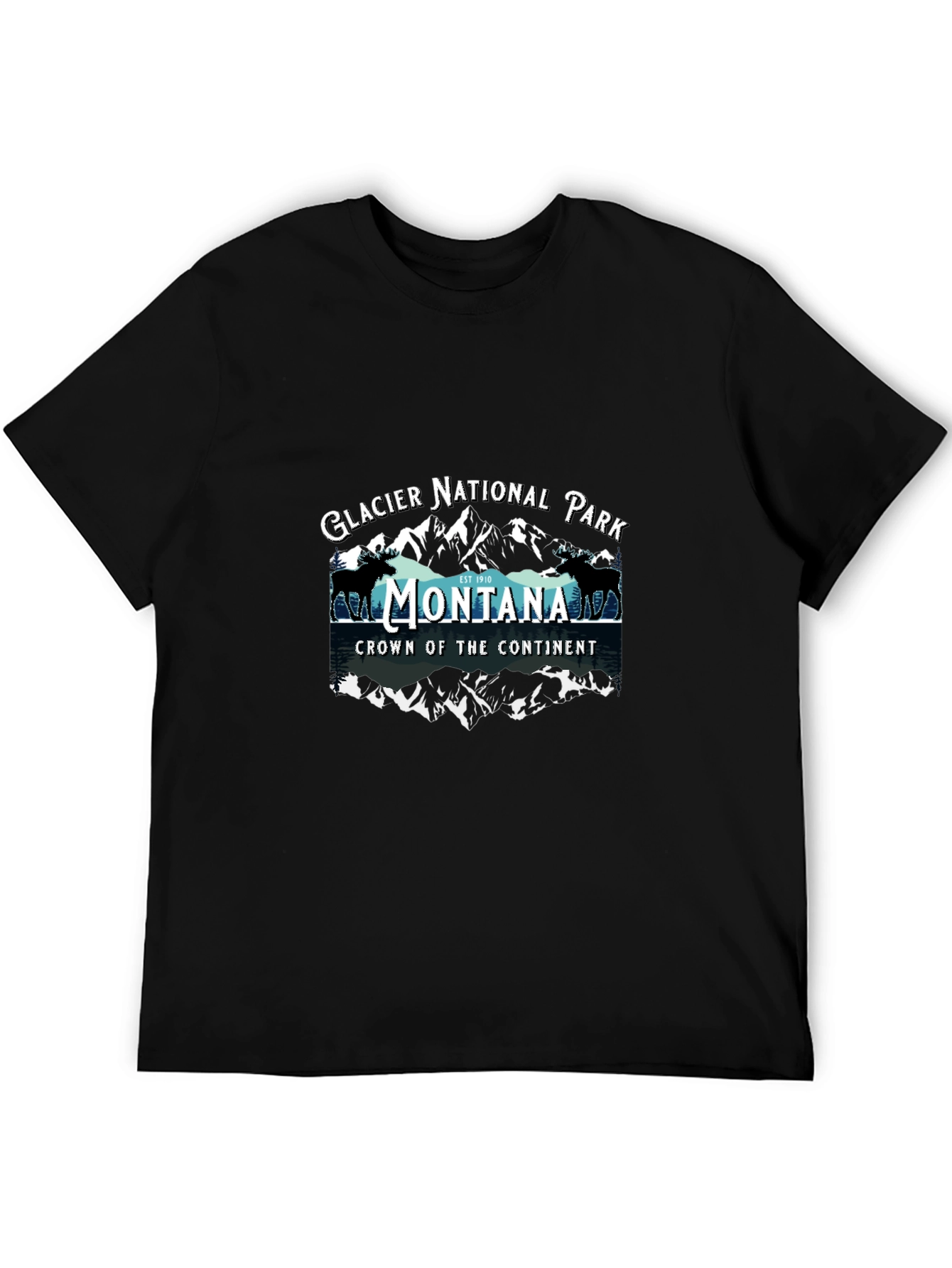 Black Glacier National Park Montana T-Shirt view 5