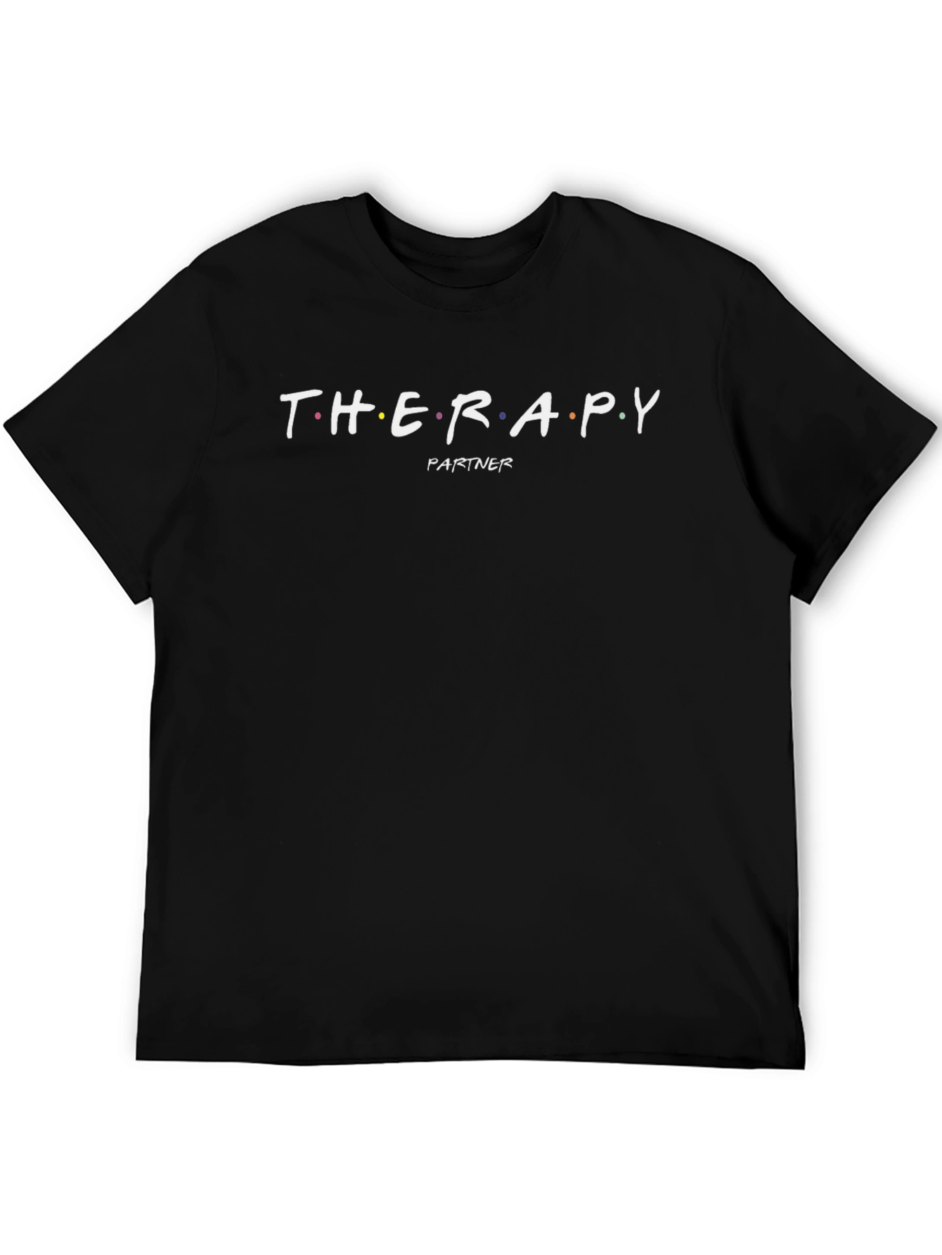 Black Therapy Partner Black T-Shirt view 5