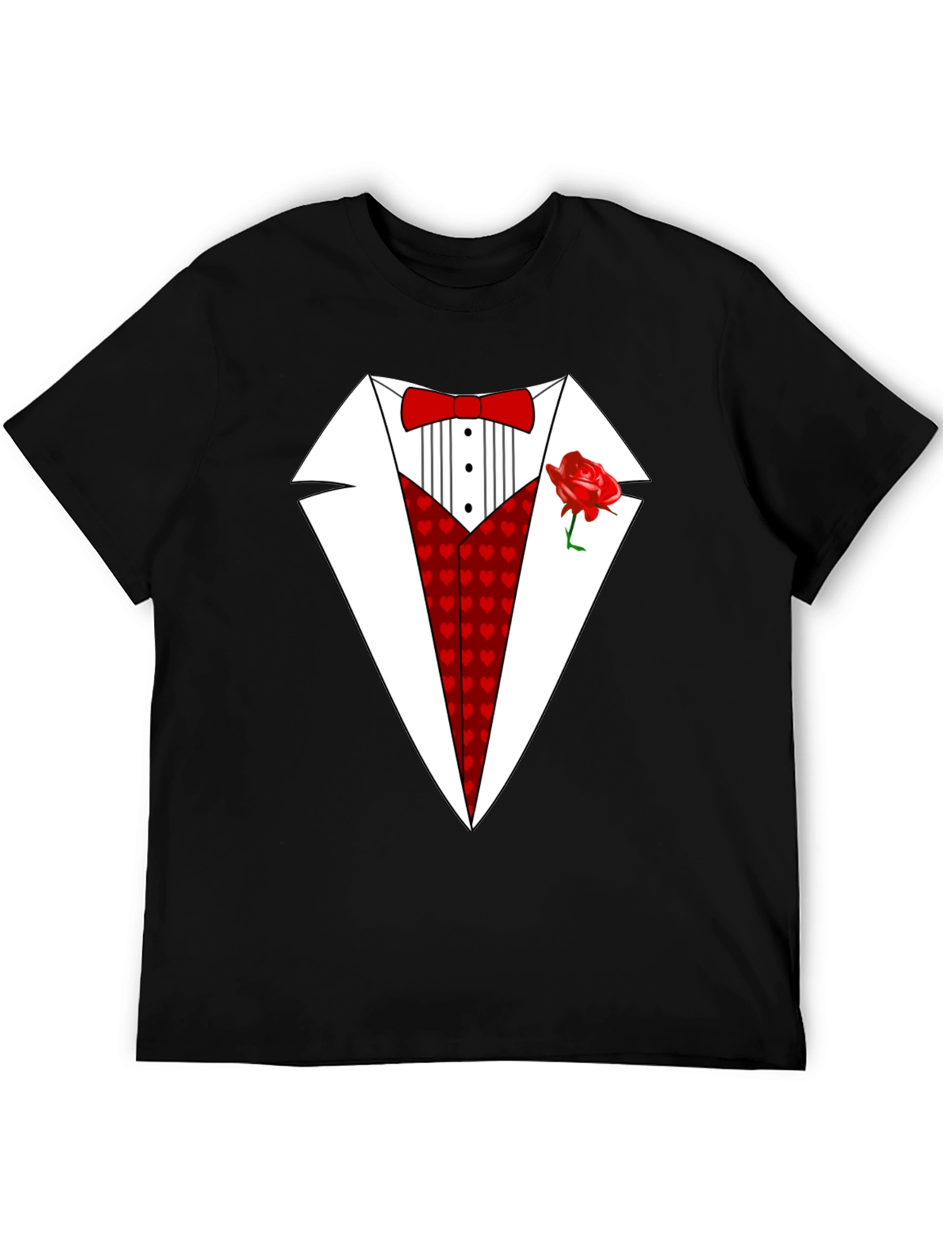 Black Heart Tuxedo T-Shirt - Valentine's Day Ready view 5