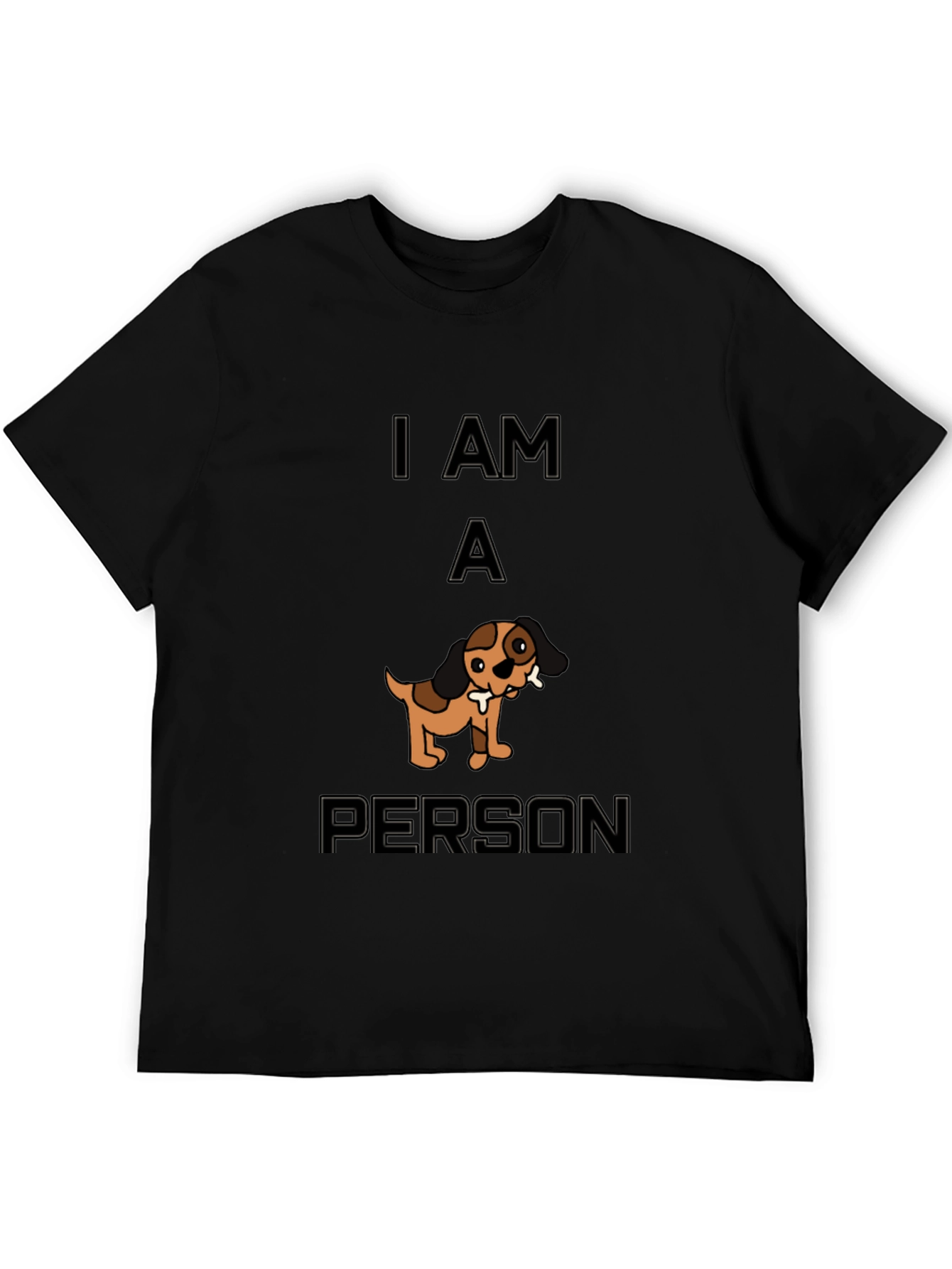 Black I Am A Dog Person T-Shirt view 5