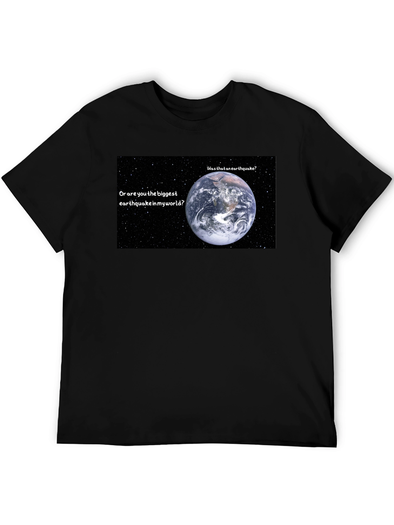 Black Earthquake T-Shirt: Biggest Earthquake in My World view 5