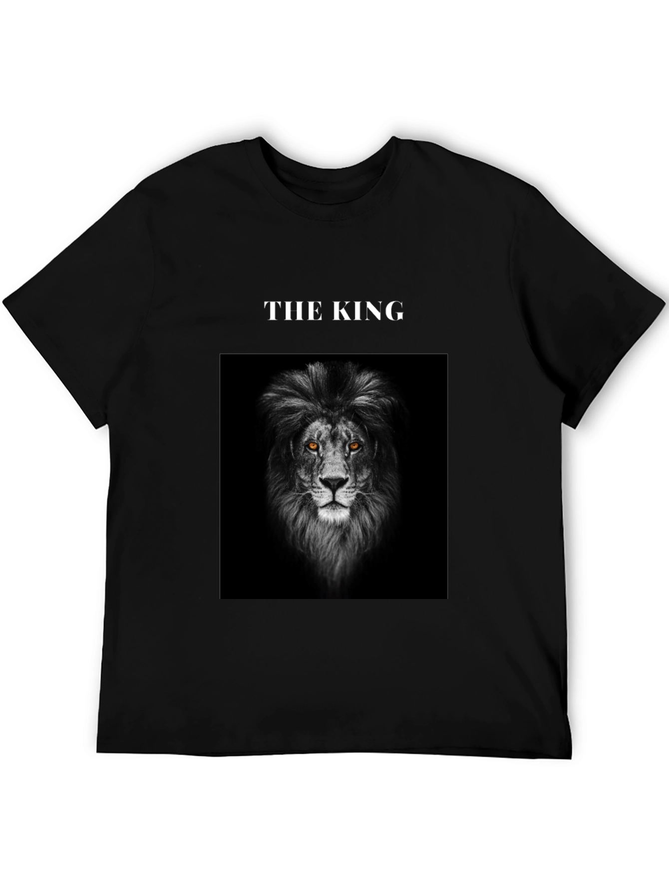 Black The King Lion Graphic Tee - Black view 5