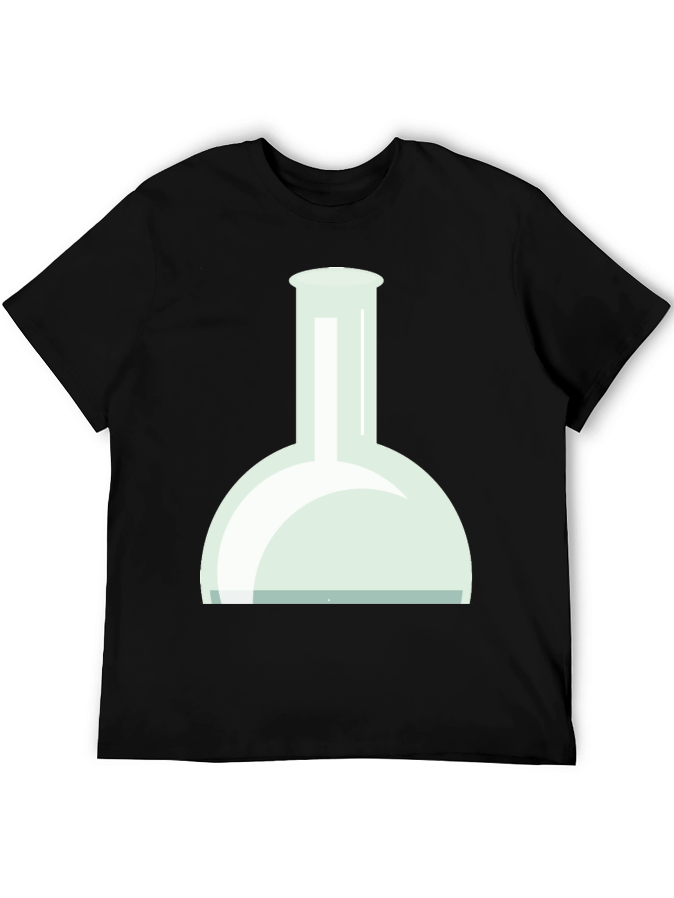 Black Science Flask Graphic Tee - Black Cotton T-Shirt view 5