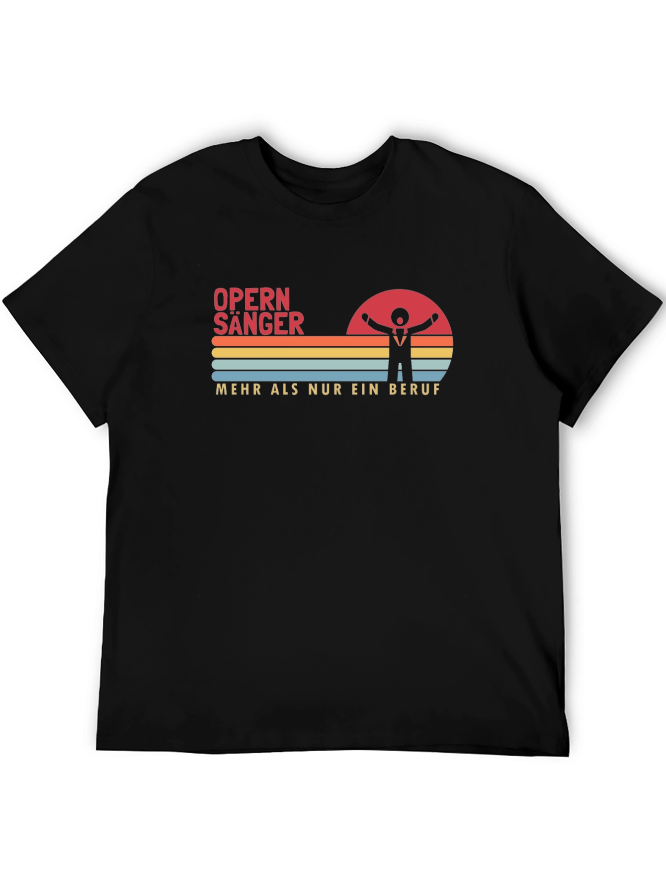Black Opera Singer Retro T-Shirt - More Than Just a Job! view 5