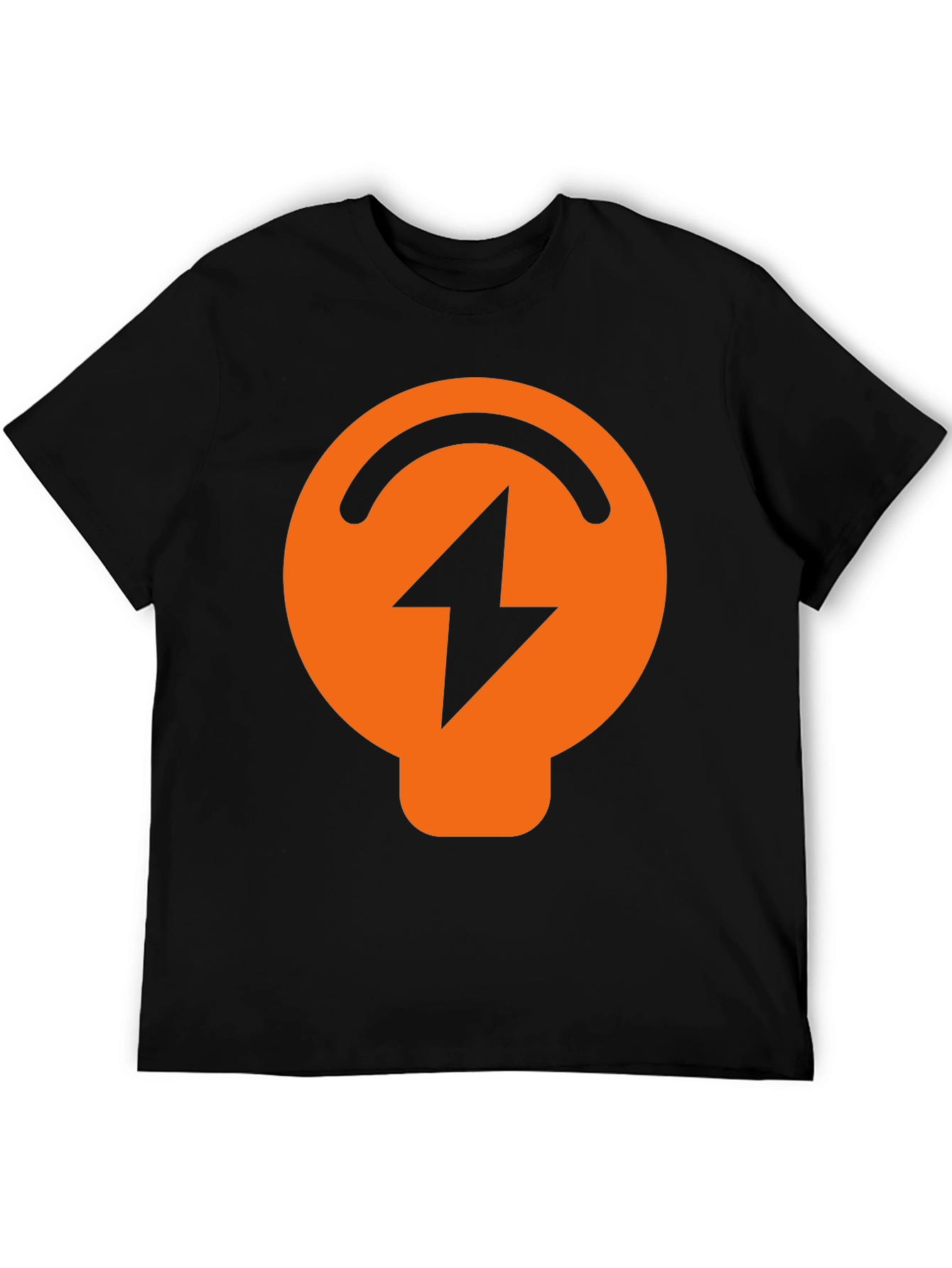 Black Electric Symbol Graphic Black T-Shirt view 5