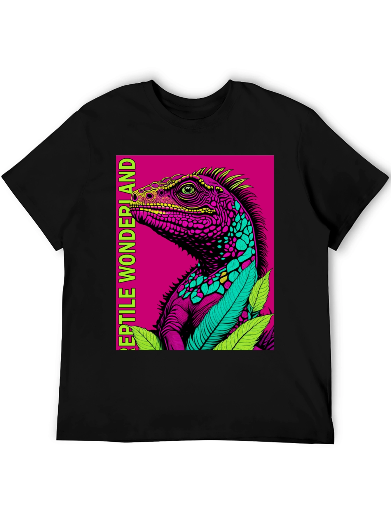 Black Reptile Wonderland Graphic Tee view 5
