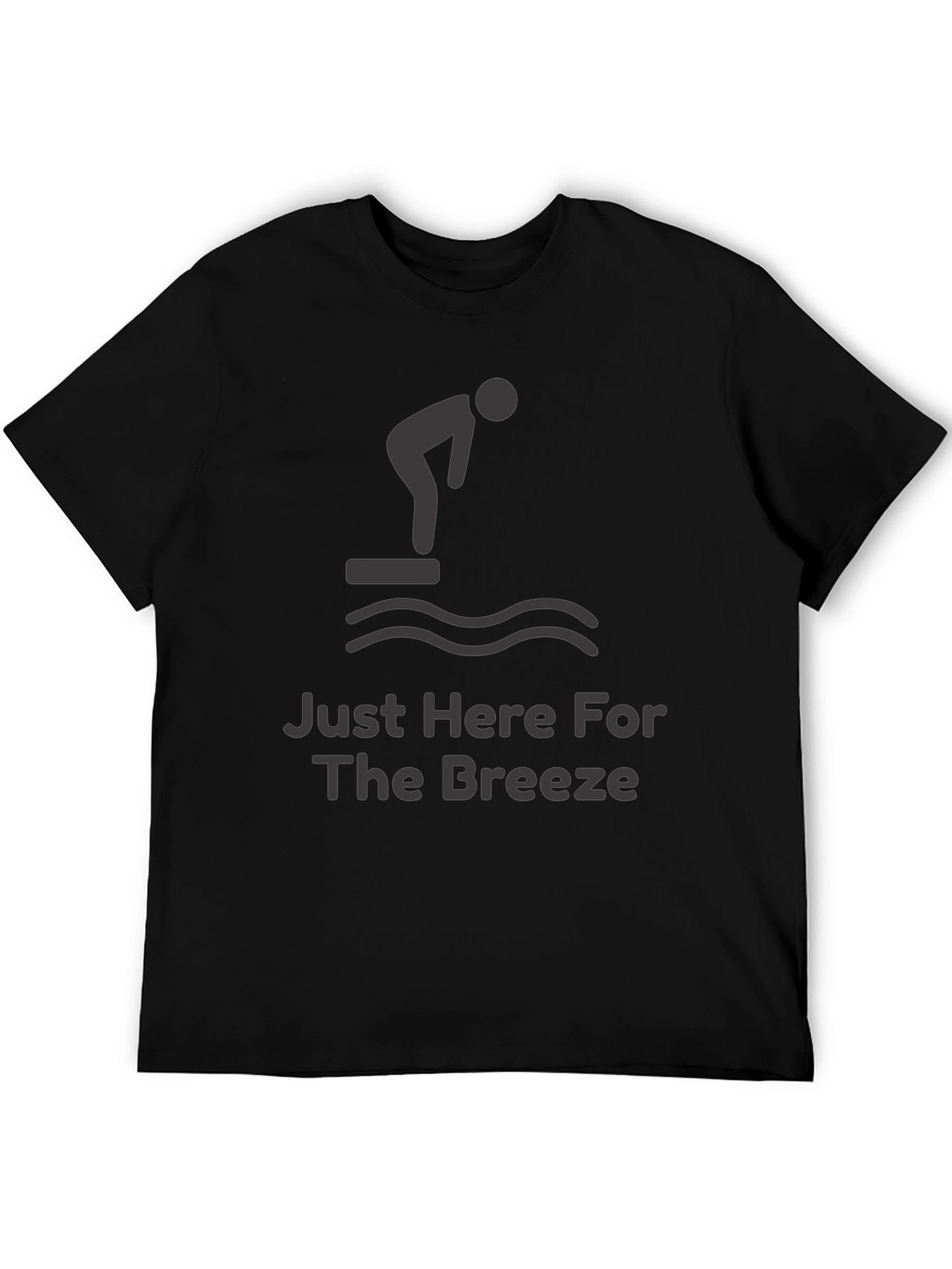 Black Just Here For The Breeze Funny Diver T-Shirt view 5