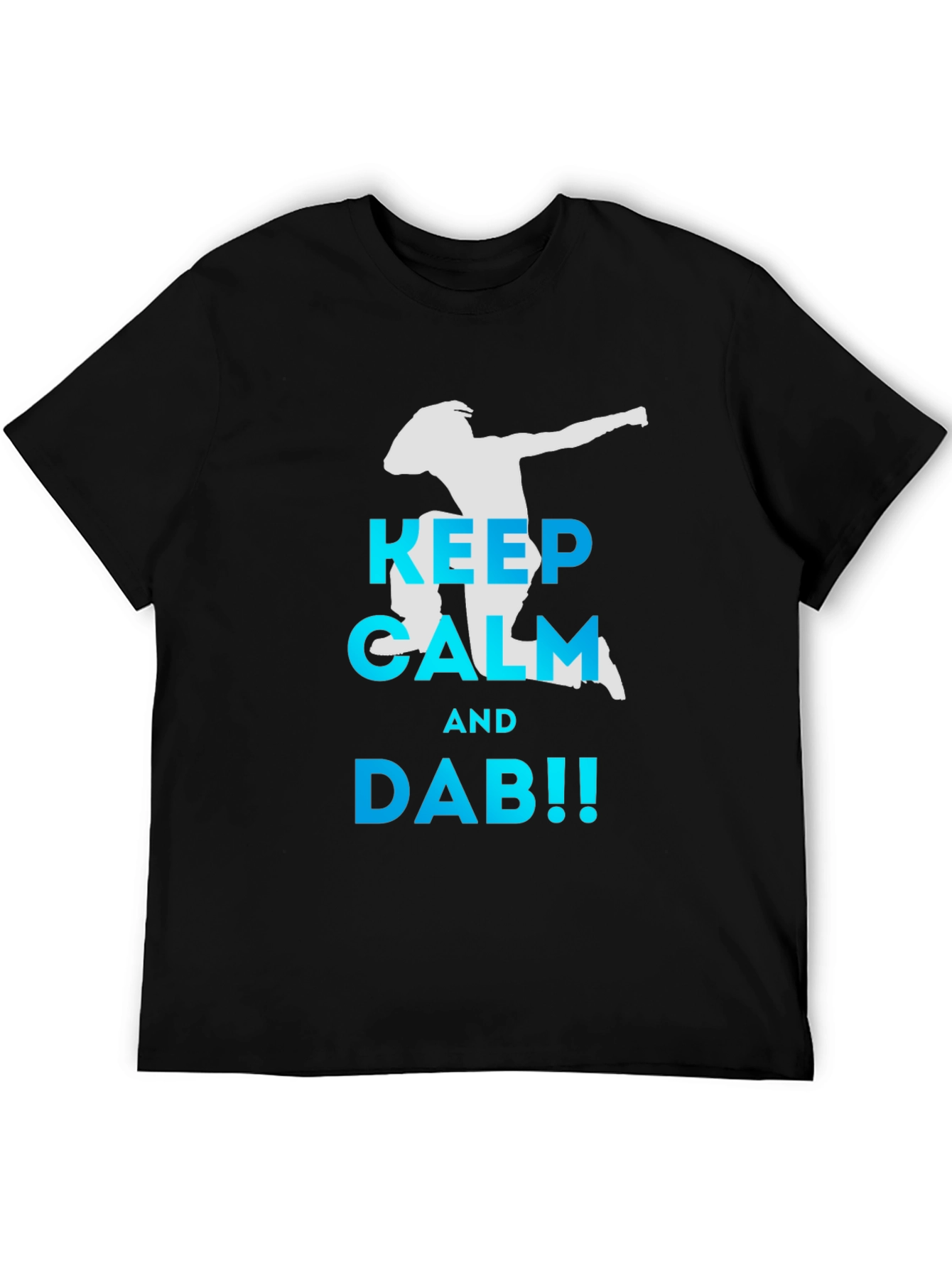Black Keep Calm and Dab! Men's Black T-Shirt view 5