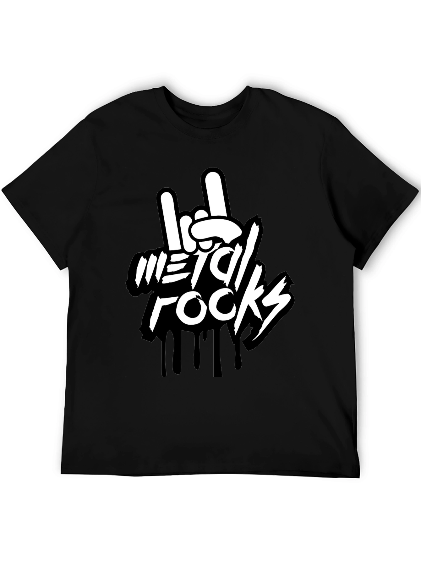 Black Metal Rocks Graphic Tee - Rock On! view 5