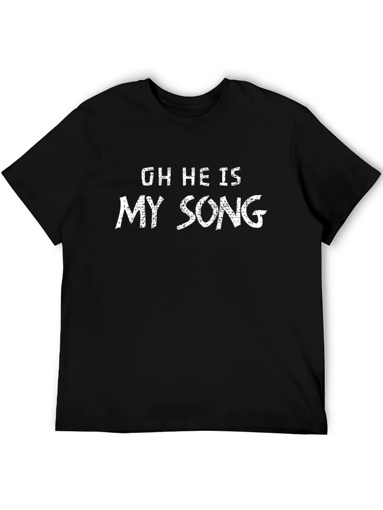 Black Oh He is My Song Black T-Shirt view 5