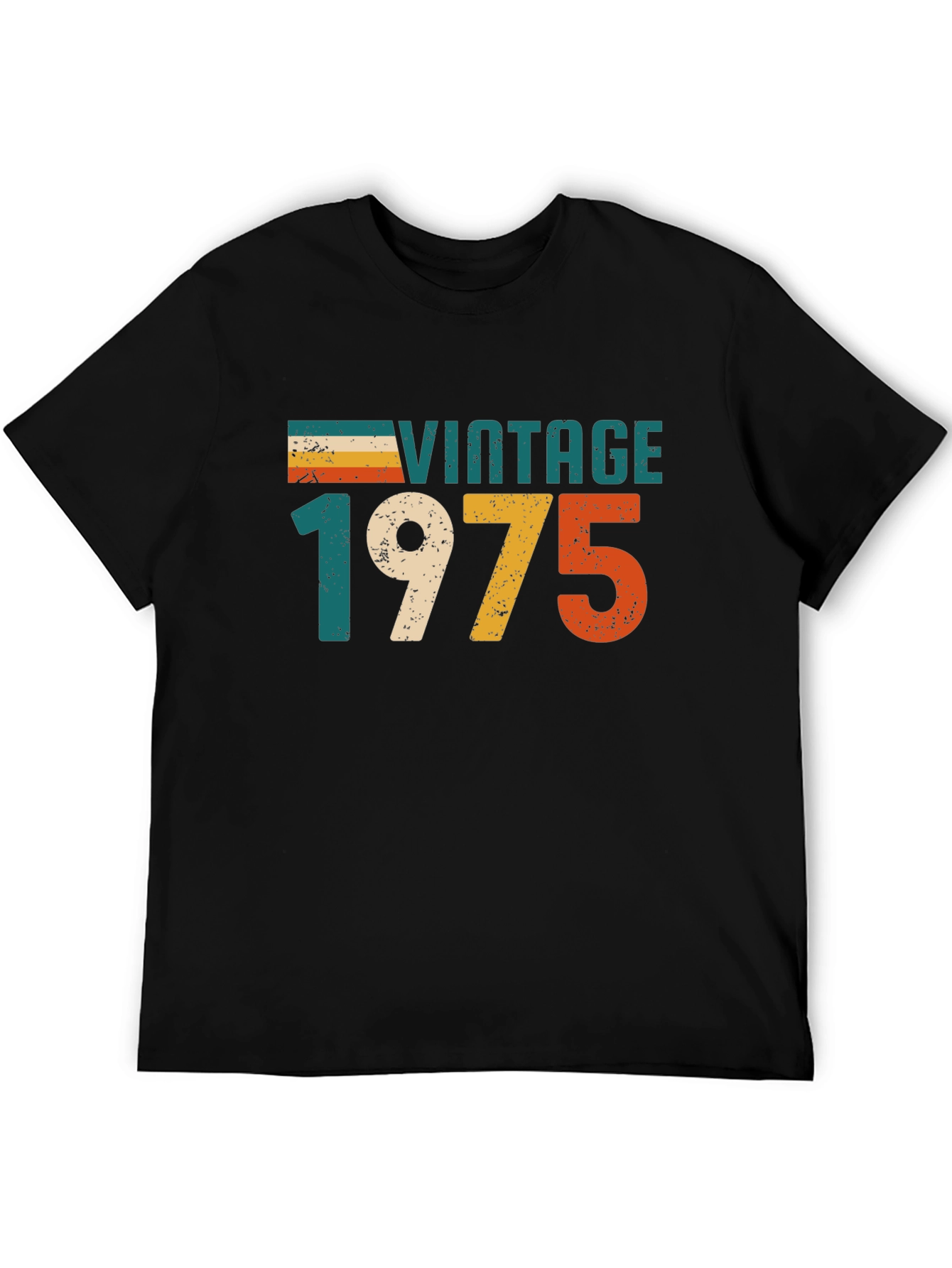 Black Vintage 1975 Retro T-Shirt view 5