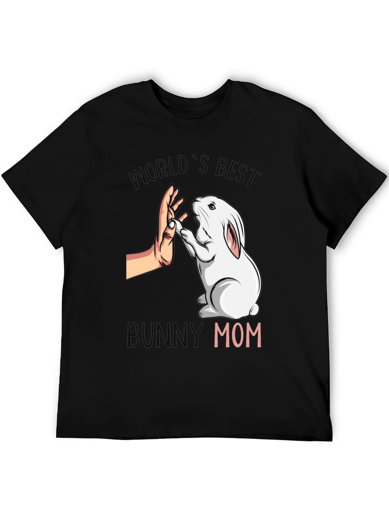 Black World's Best Bunny Mom T-Shirt - Cute Pet Lover Tee view 5