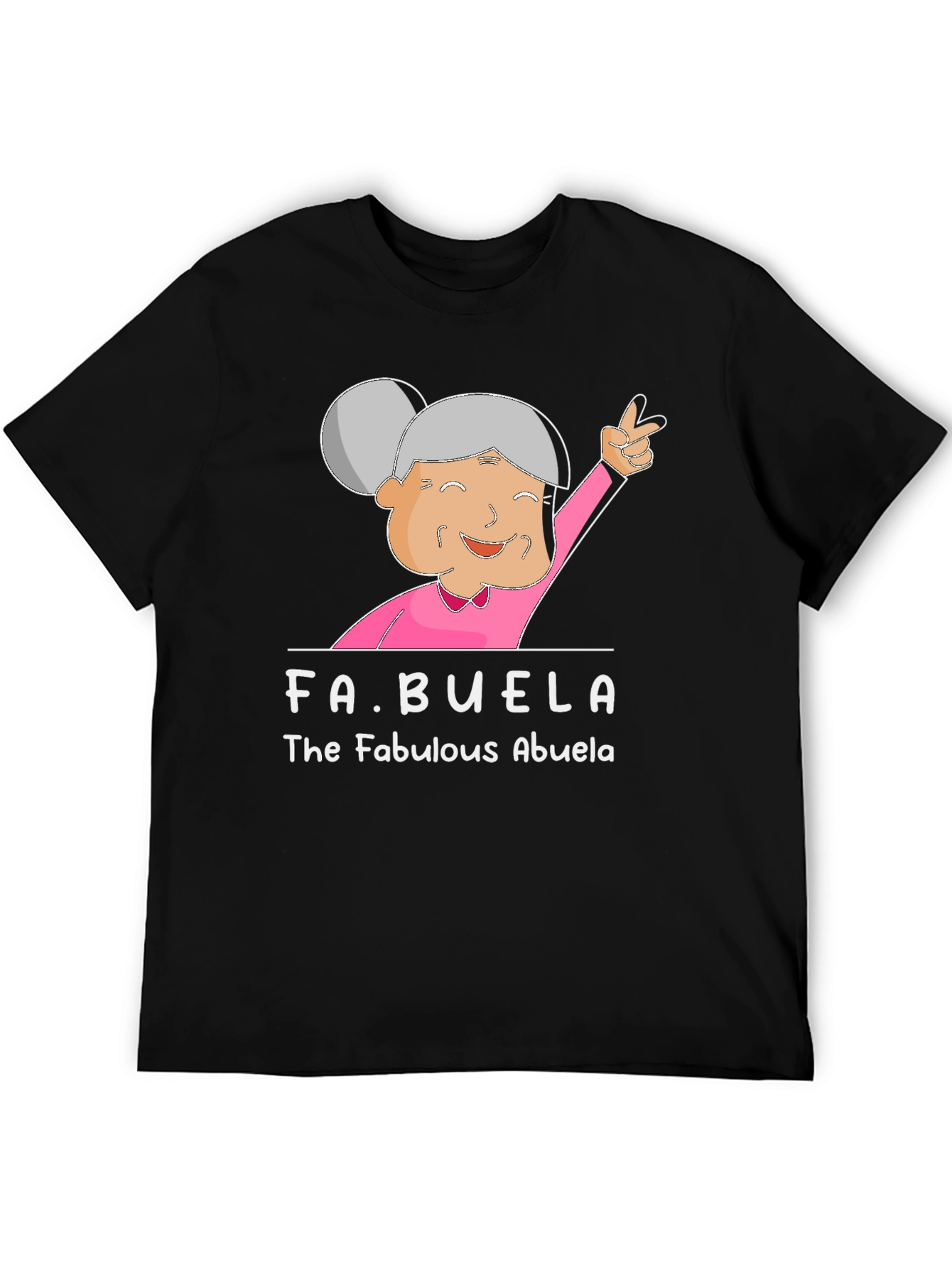 Black Fabulous Abuela T-Shirt - Grandma Humor view 5