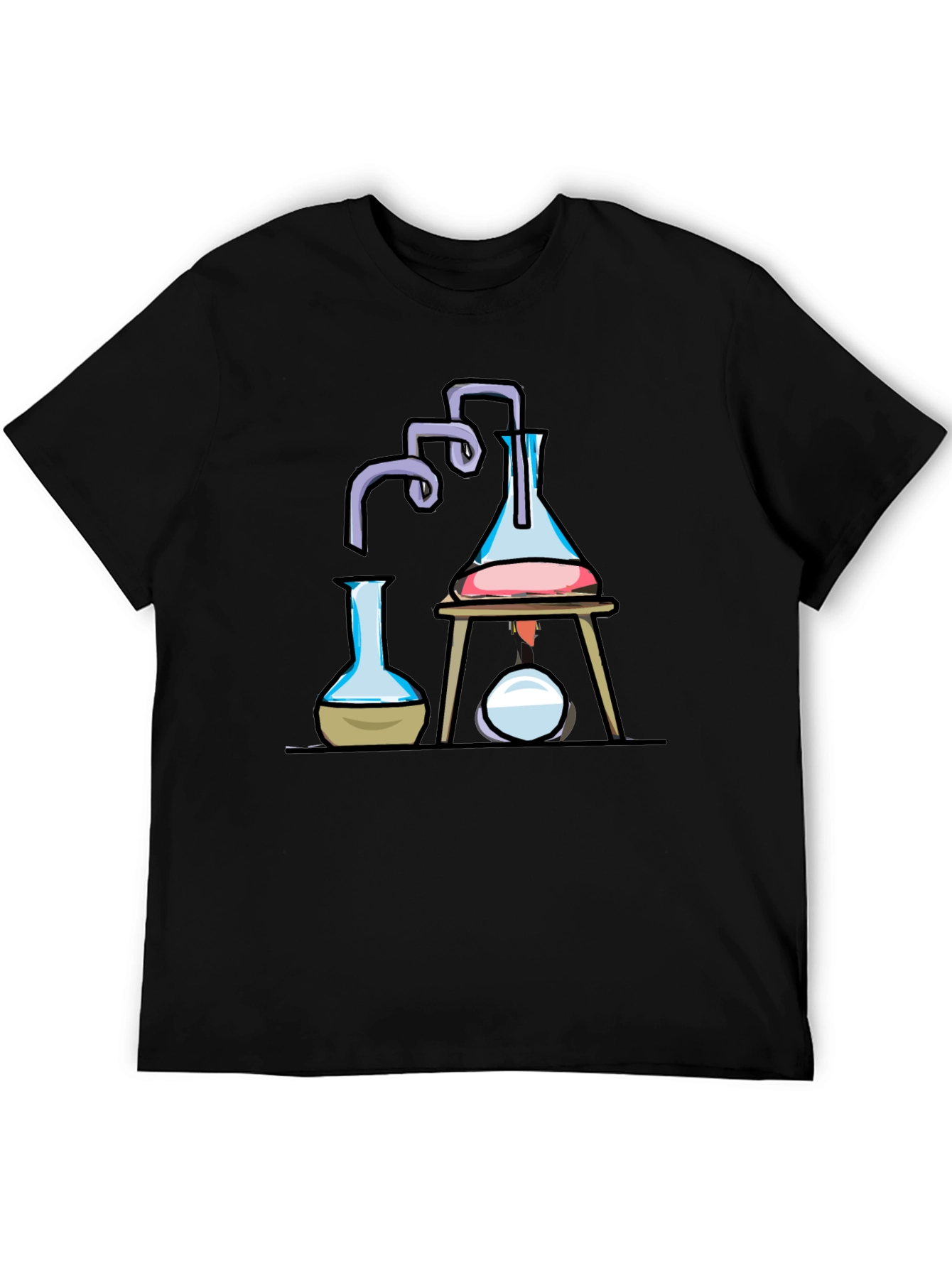 Black Science Beaker T-Shirt | Chemistry Lab Design view 5