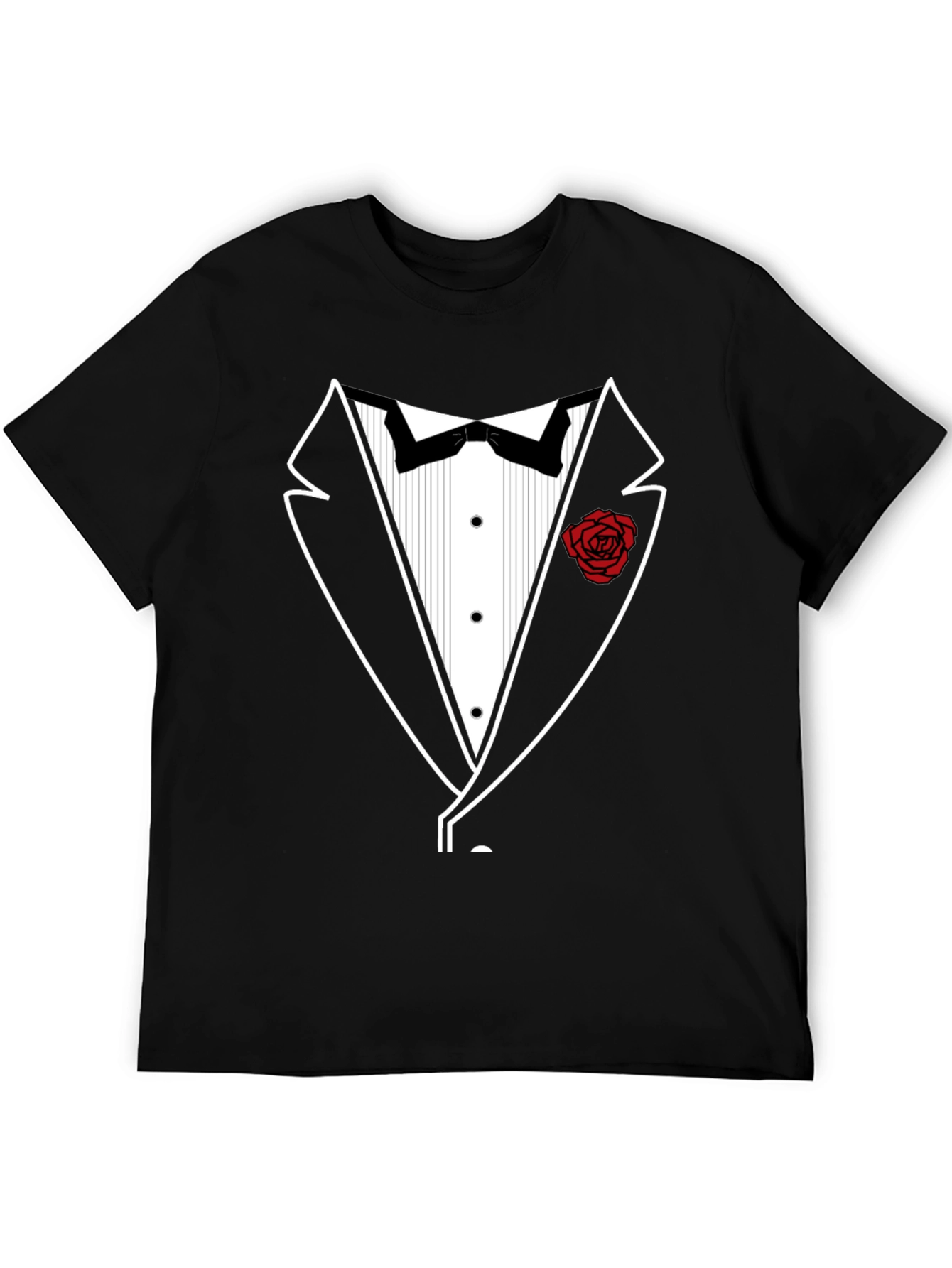 Black Tuxedo T-Shirt - Stylish Formal Wear Alternative view 5