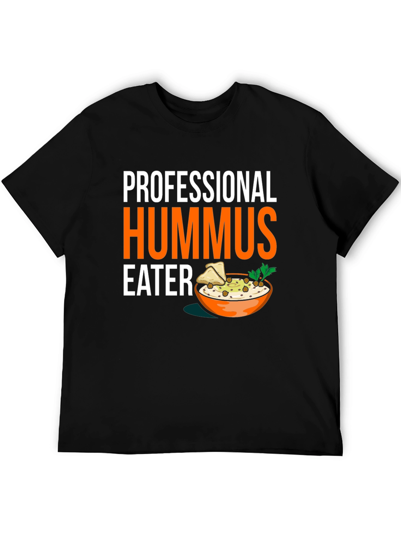 Black Professional Hummus Eater Graphic Tee view 5