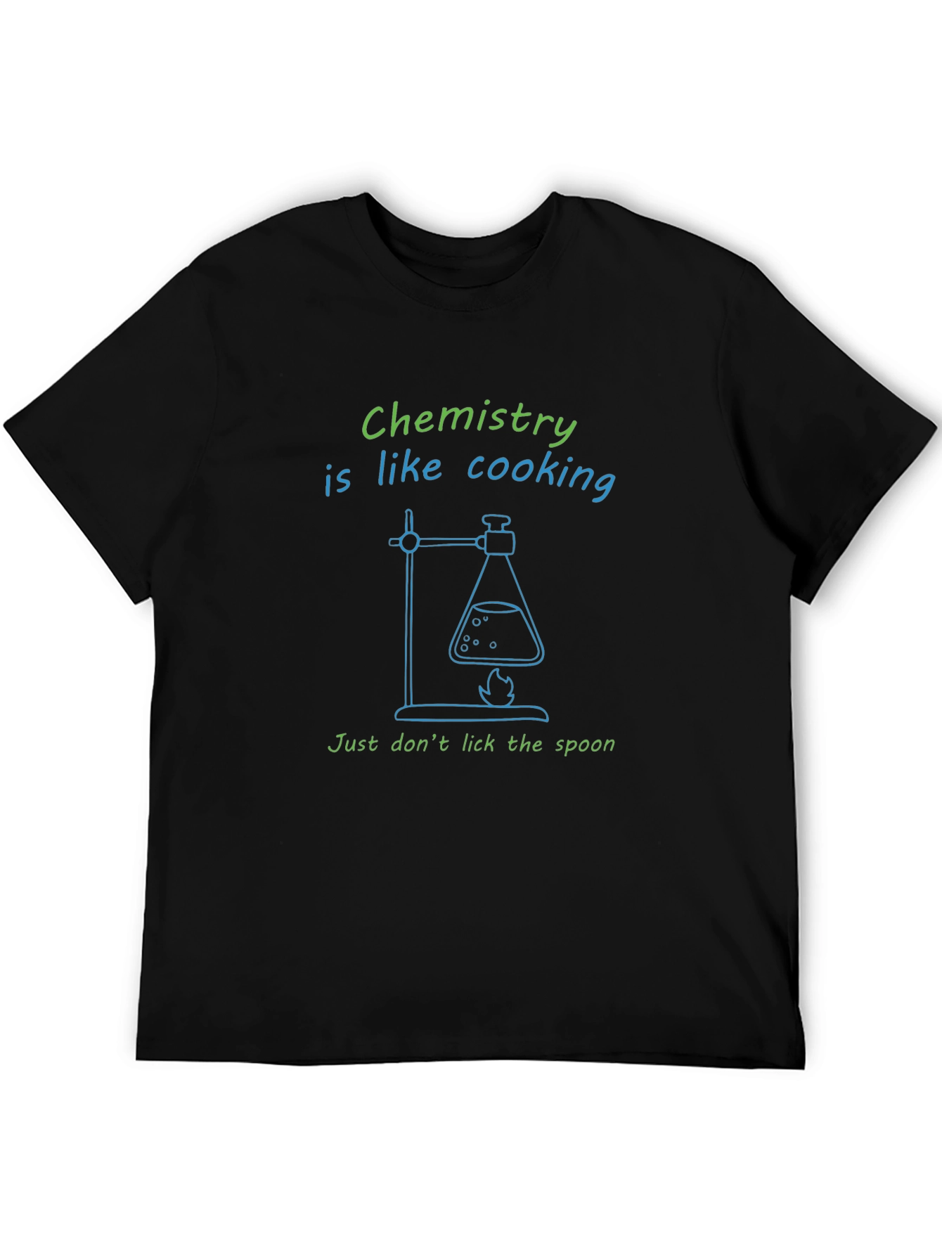 Black Chemistry is Like Cooking - Funny Science T-Shirt view 5