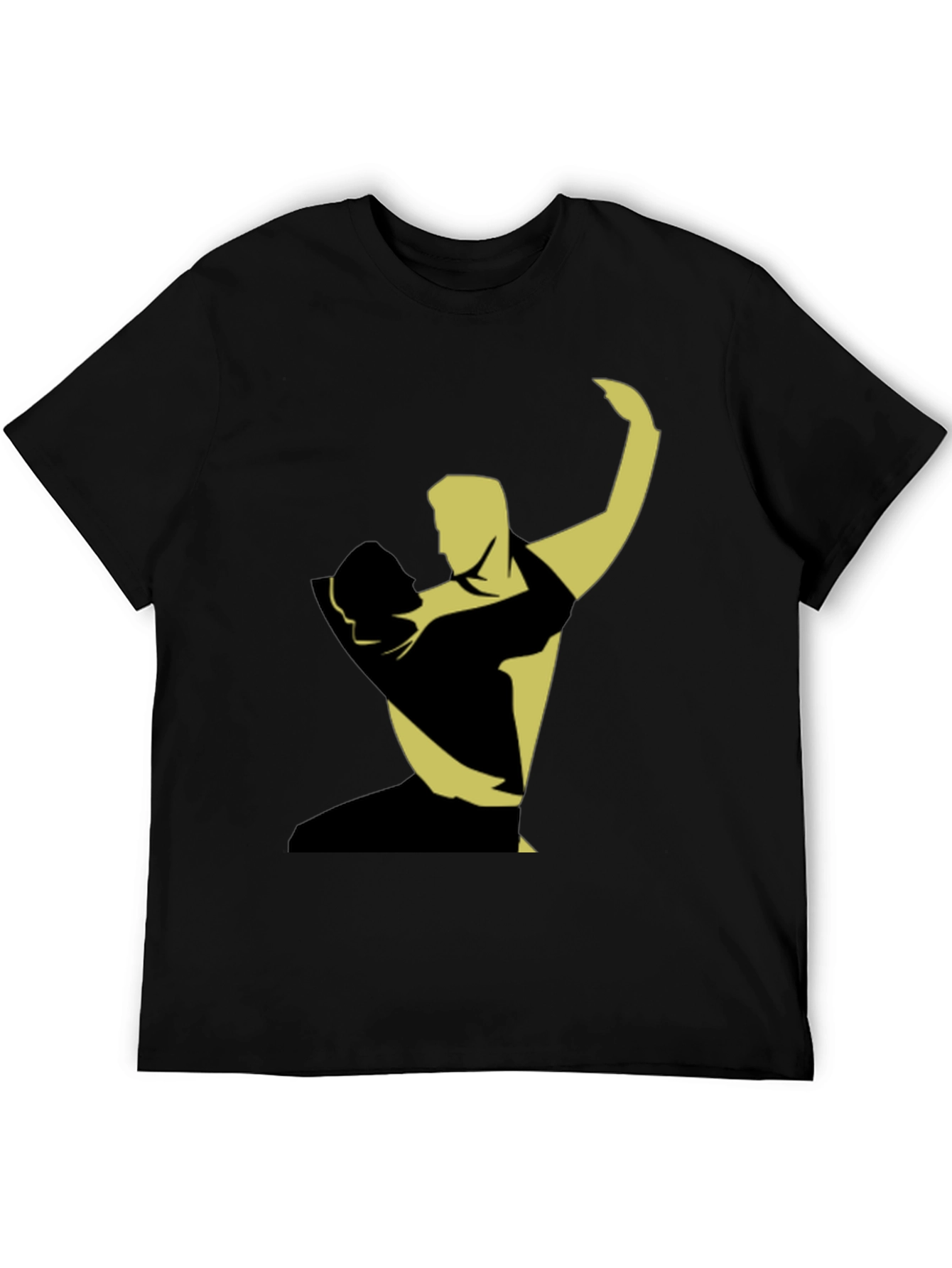 Black Tango Silhouette Graphic Tee - Black Cotton Blend view 5