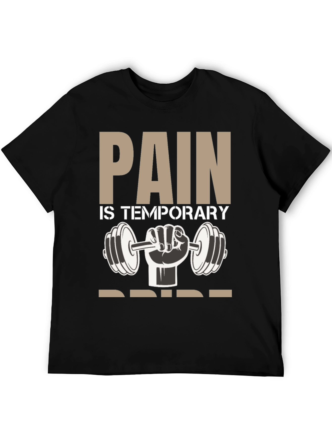 Black Pain is Temporary Pride T-Shirt Gym Workout Motivation view 5