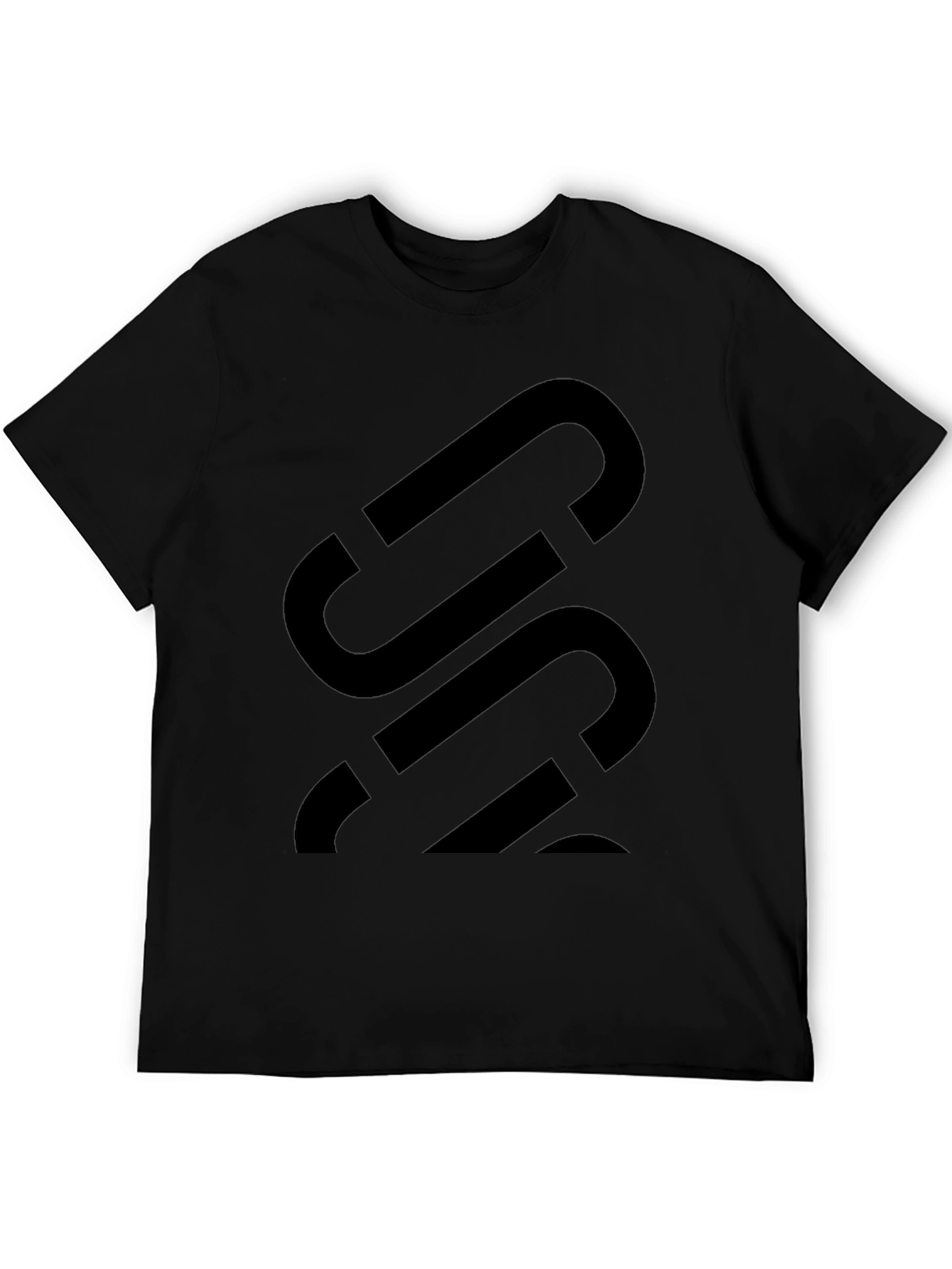 Black Modern Black Graphic Tee - Bold Statement Shirt view 5