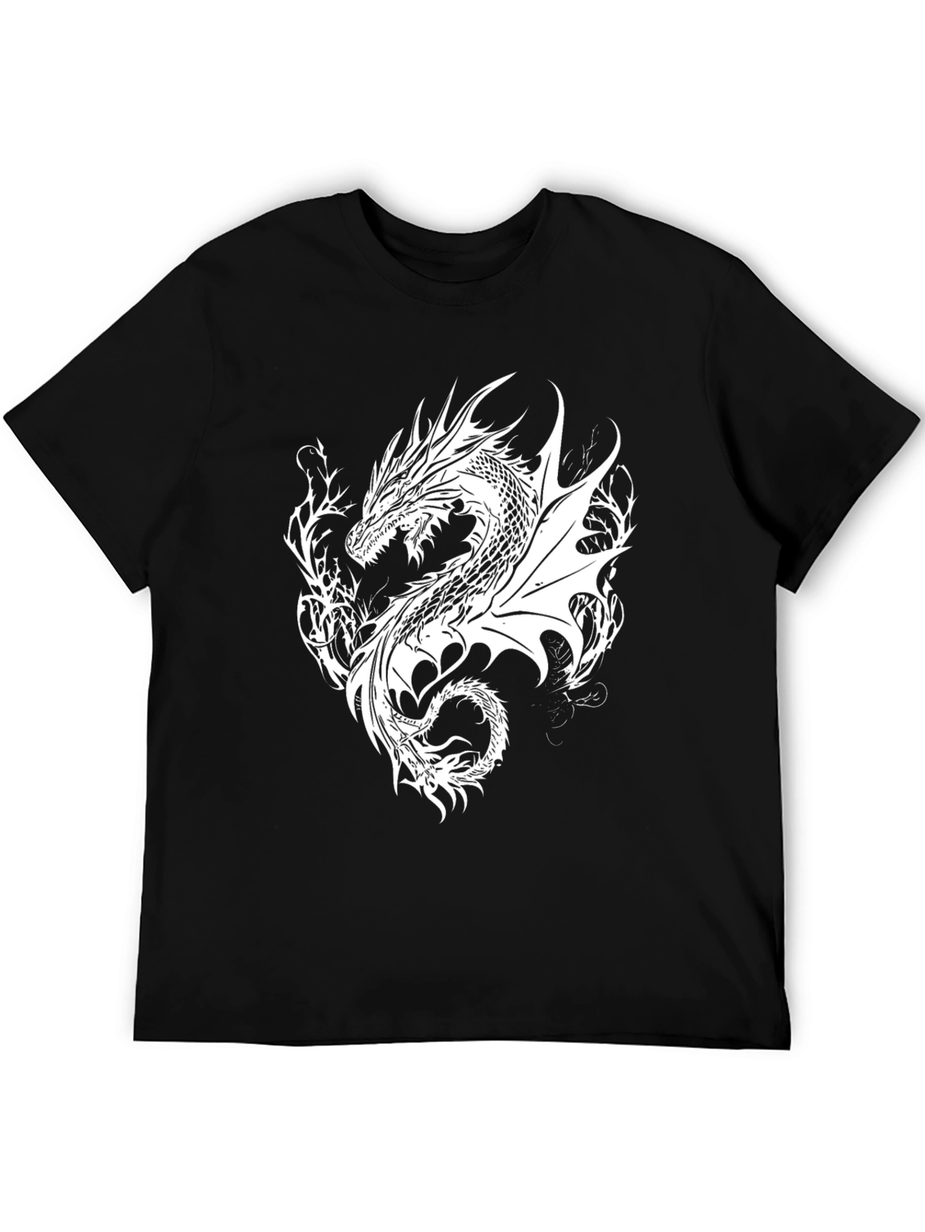 Black Dragon Graphic T-Shirt - Black view 5