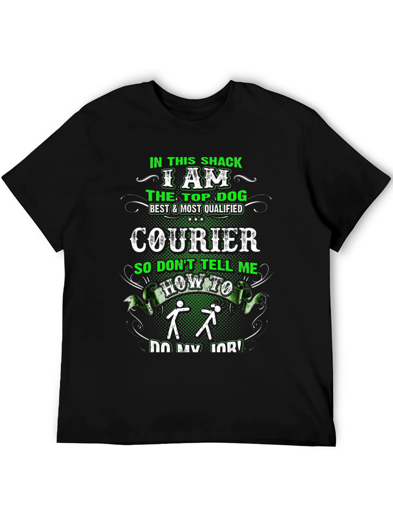 Black In This Shack I Am The Top Dog Courier T-Shirt view 5