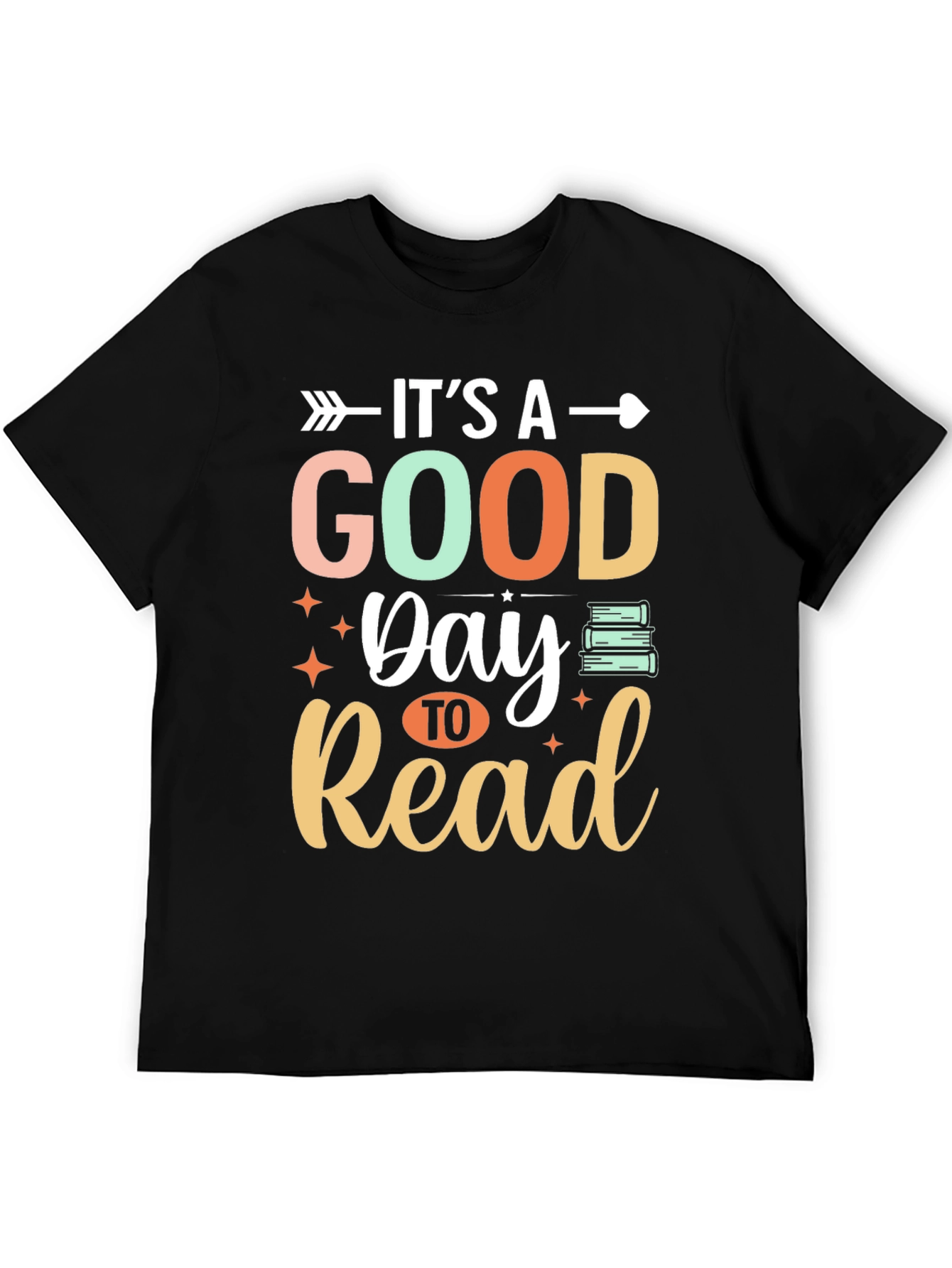 Black It's a Good Day to Read Graphic Tee view 5