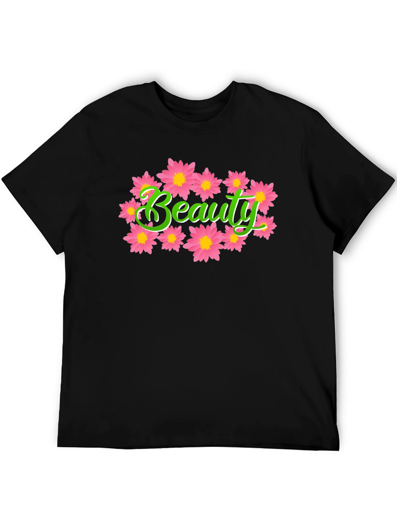 Black Beauty Floral Graphic T-Shirt - Stylish Comfort view 5
