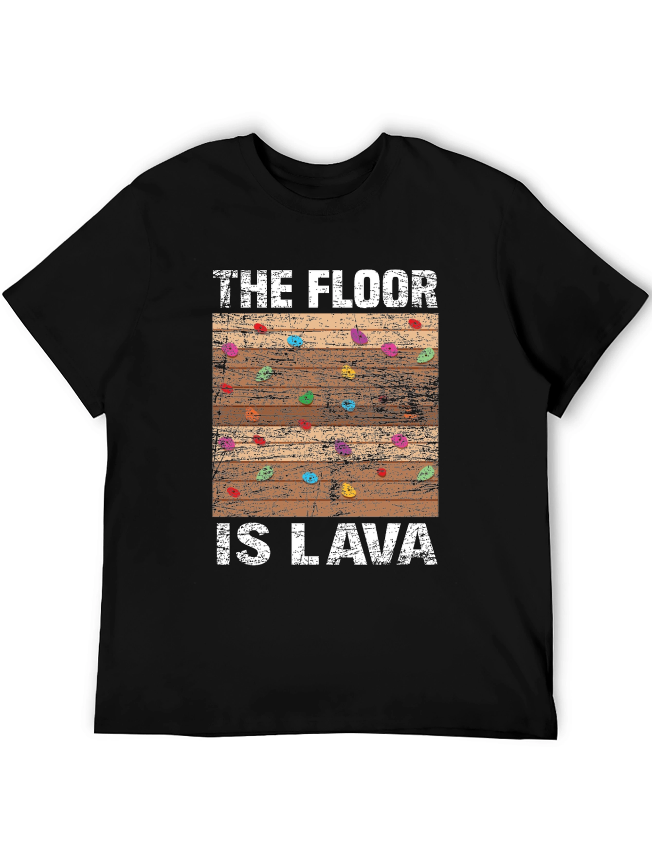 Black The Floor is Lava Graphic Tee view 5