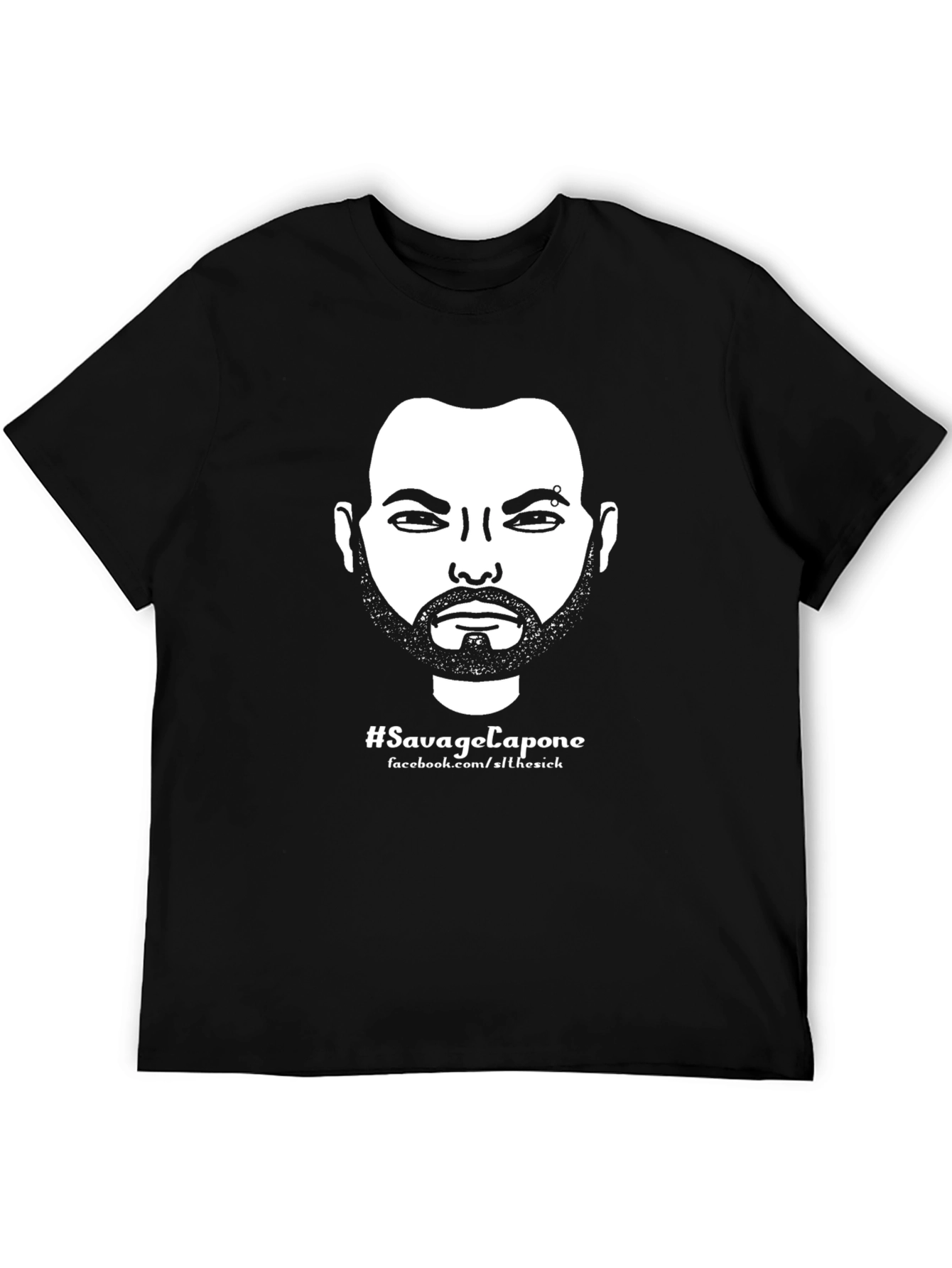 Black Savage Capone Graphic T-Shirt - Black Cotton Tee view 5