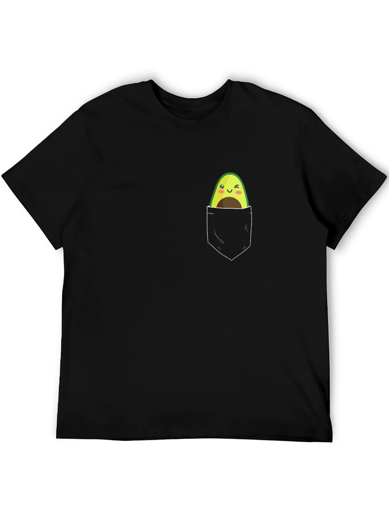 Black Avocado Pocket Tee - Cute & Fun Graphic T-Shirt view 5