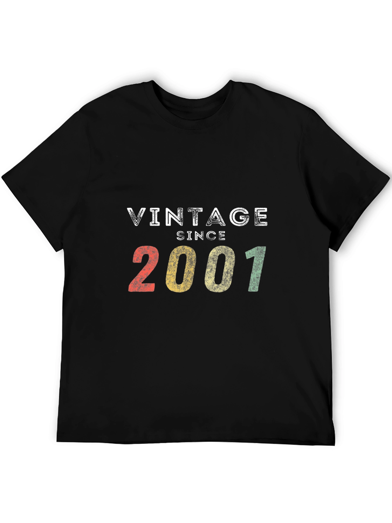 Black Vintage Since 2001 T-Shirt view 5