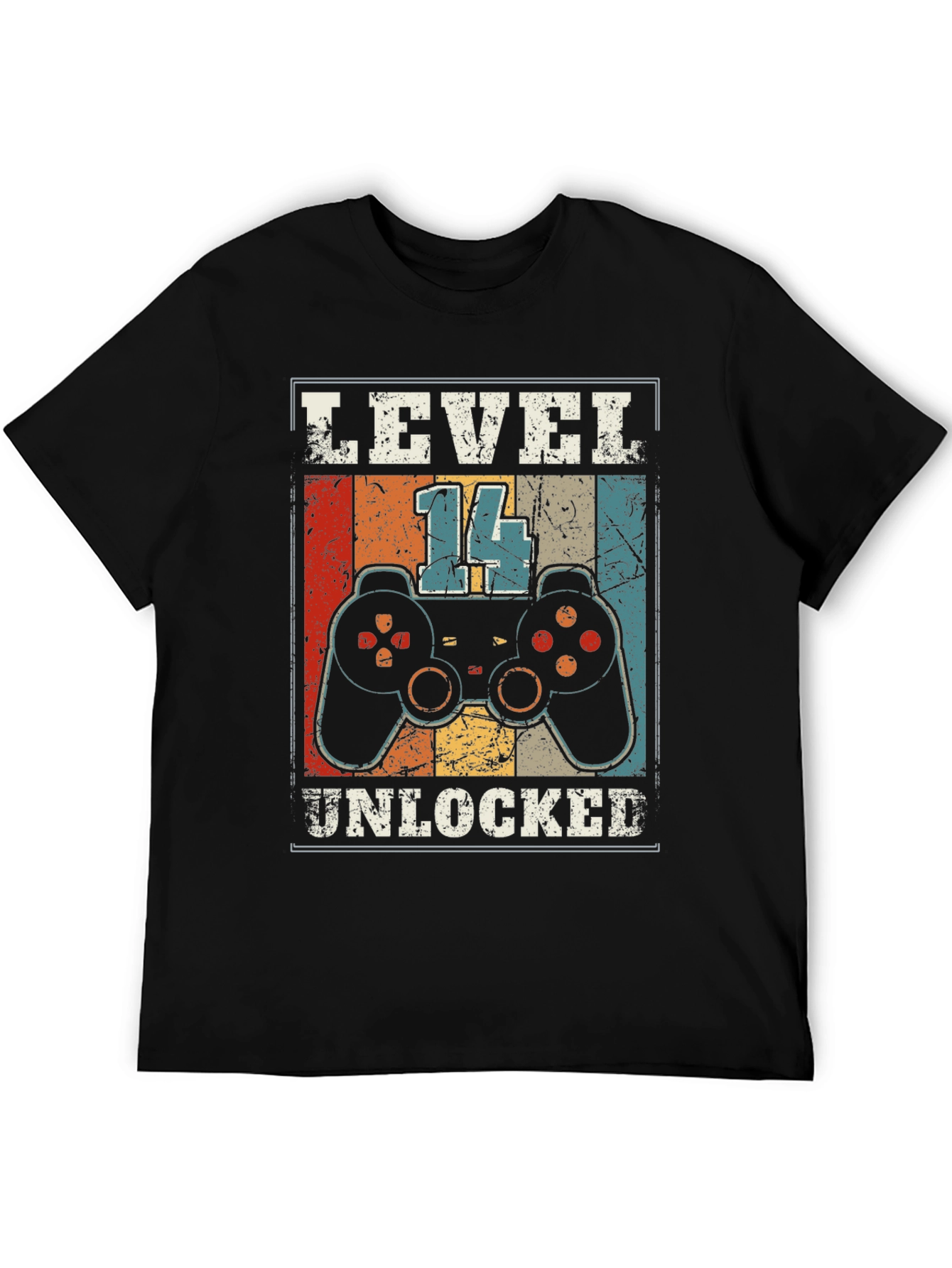 Black Level 14 Unlocked Gamer T-Shirt - 14th Birthday Gift view 5