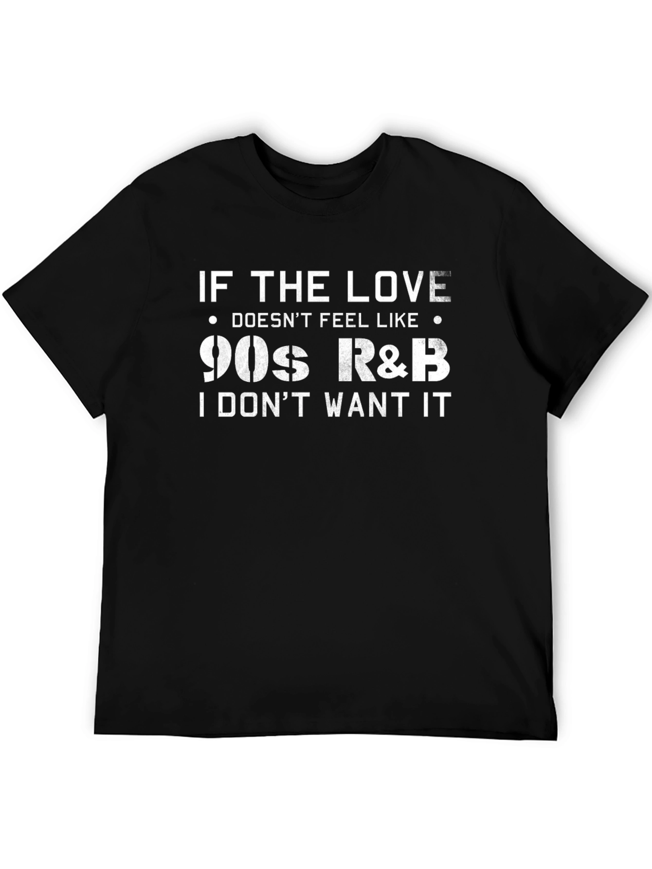 Black 90s R&B Music Lover Graphic T-Shirt view 5