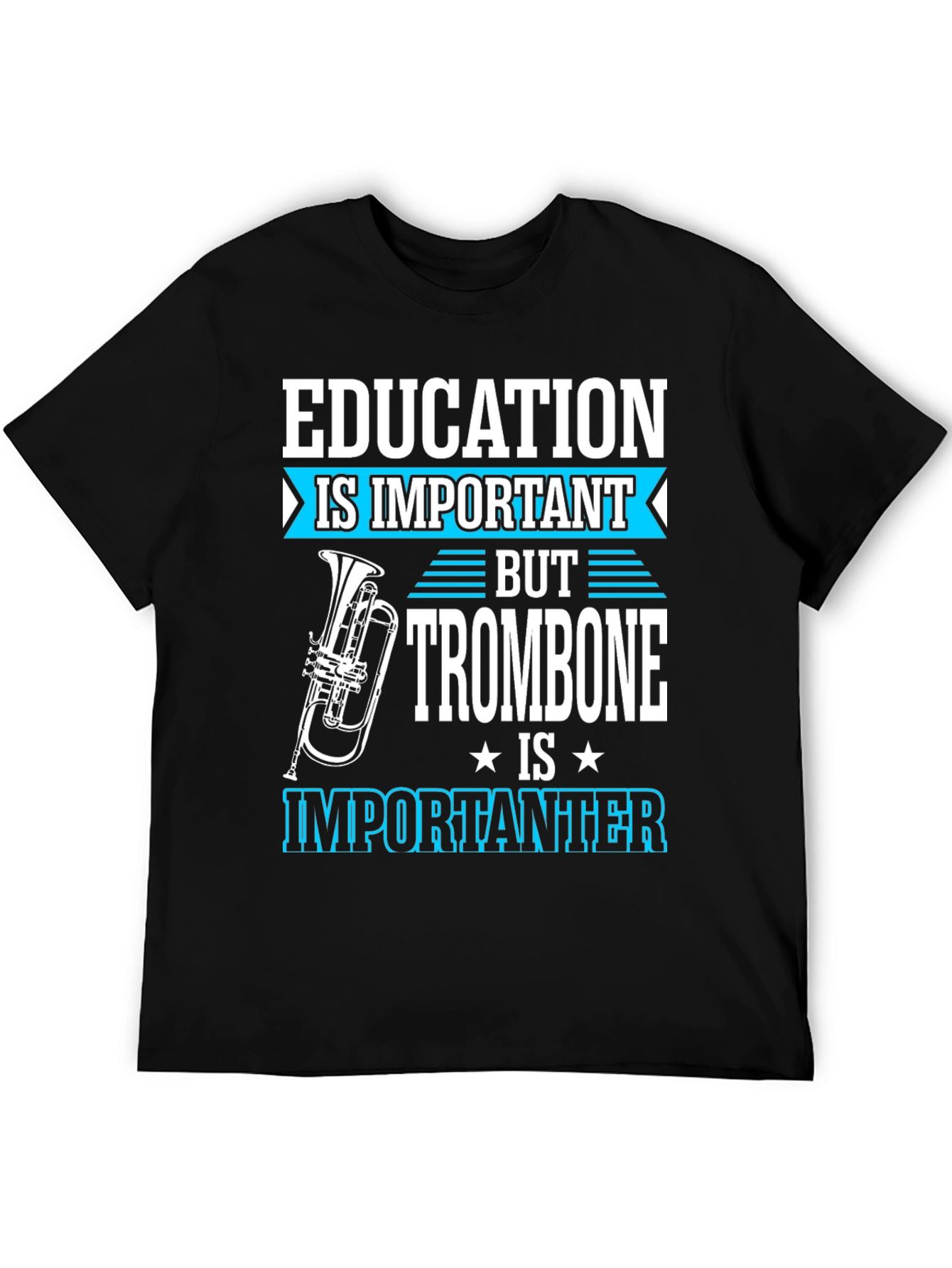 Black Education is Important But Trombone T-Shirt view 5