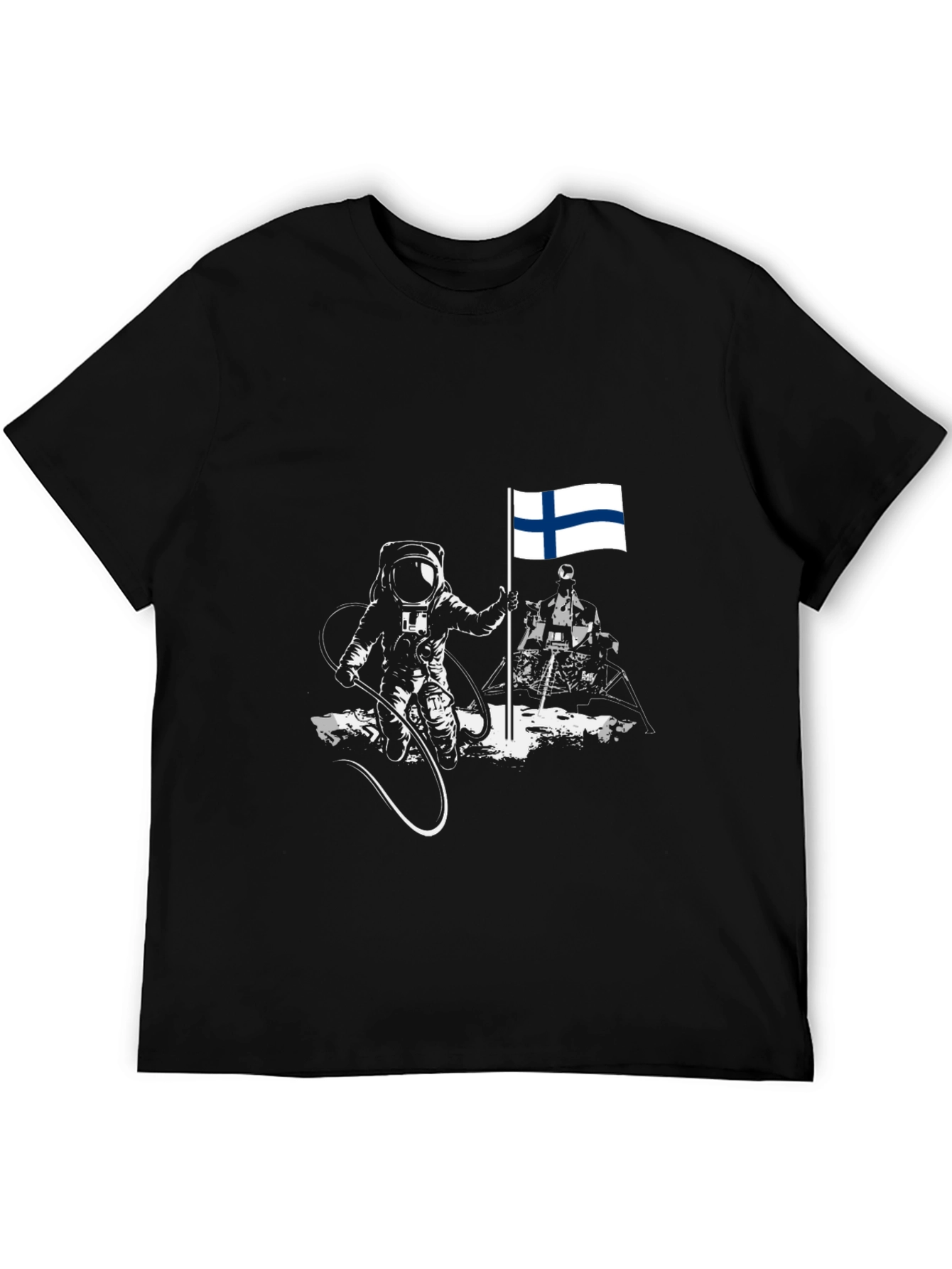 Astronaut Finland Flag Graphic T-Shirt - 5