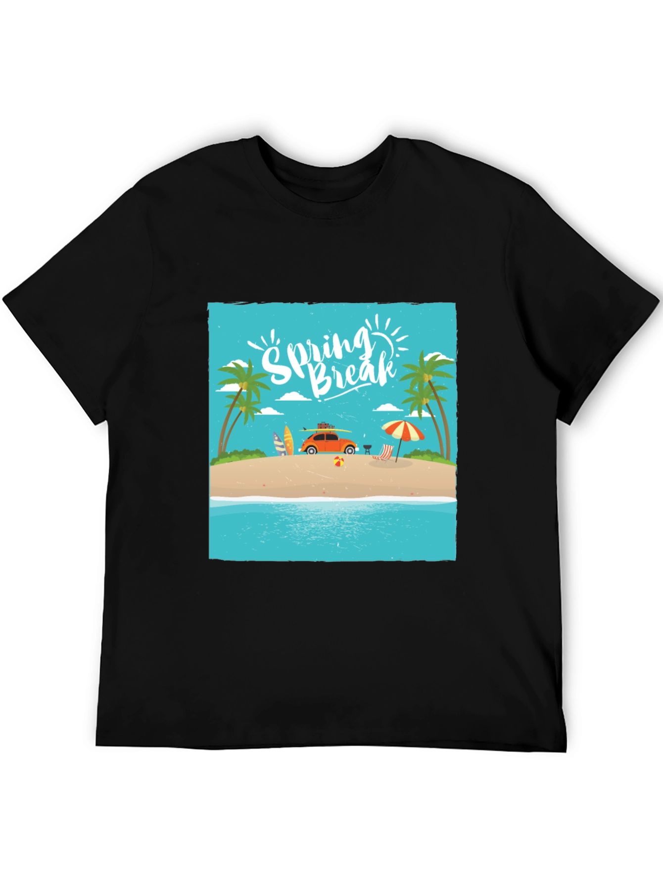 Black Spring Break Beach T-Shirt view 5