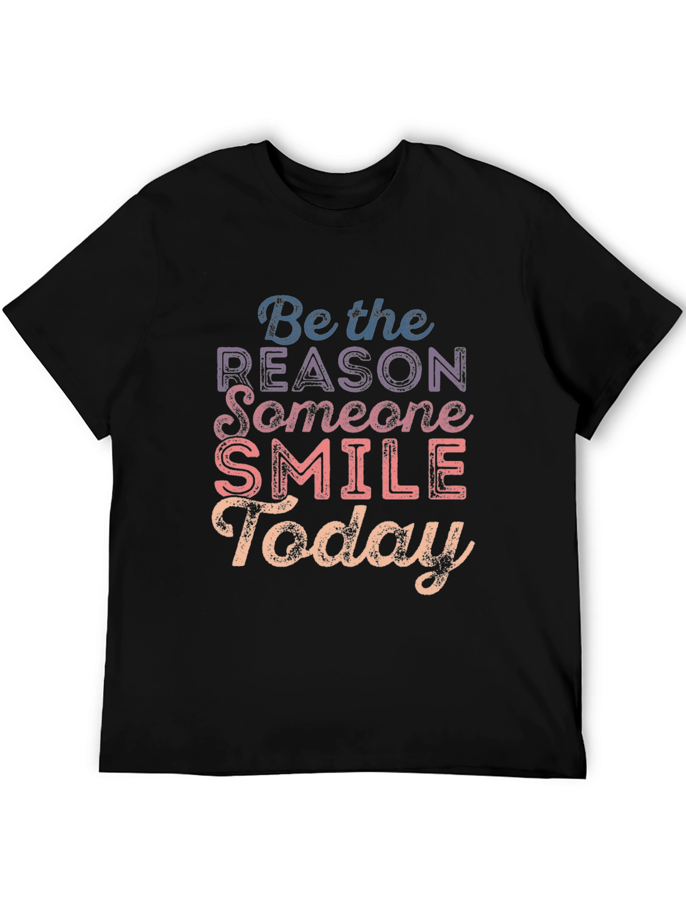 Black Be the Reason Smile Today T-Shirt view 5