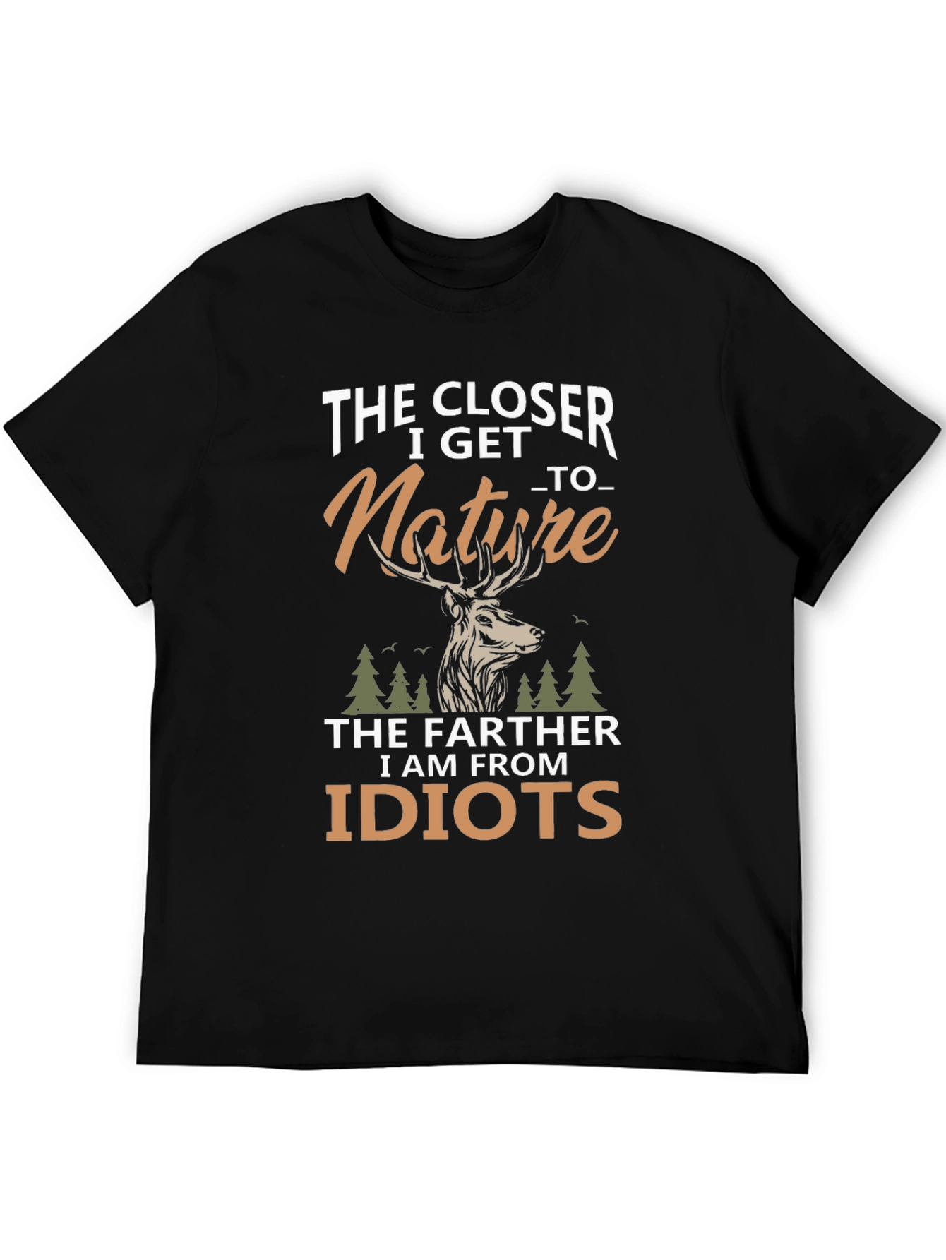 Black Nature Lover Graphic Tee - The Closer I Get view 5