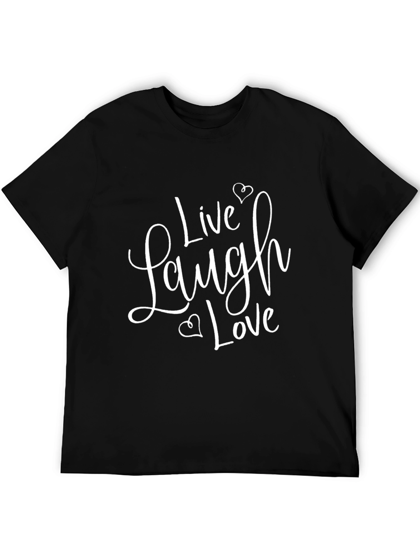Black Live Laugh Love Graphic Tee - Unisex Black T-Shirt view 5