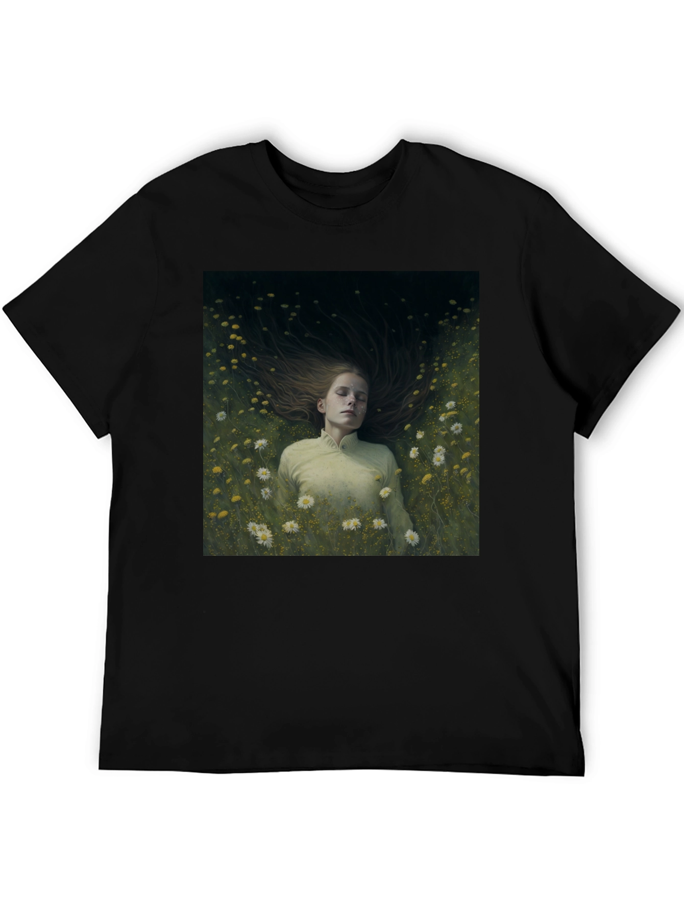 Black Dreamy Floral T-Shirt view 5