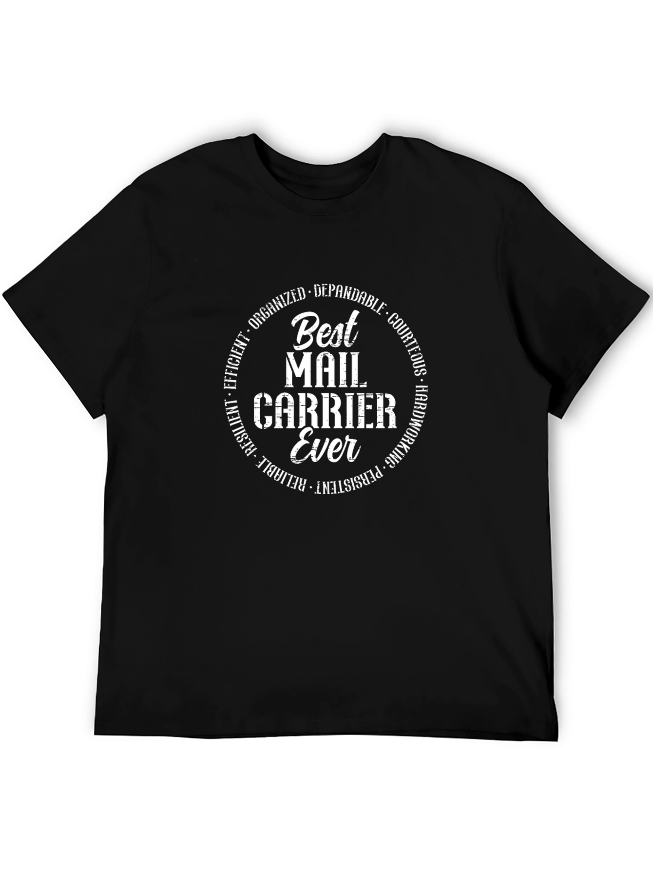 Black Best Mail Carrier Ever T-Shirt view 5