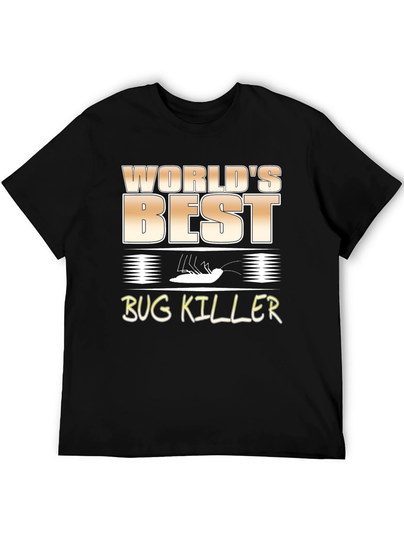 Black World's Best Bug Killer Graphic T-Shirt view 5