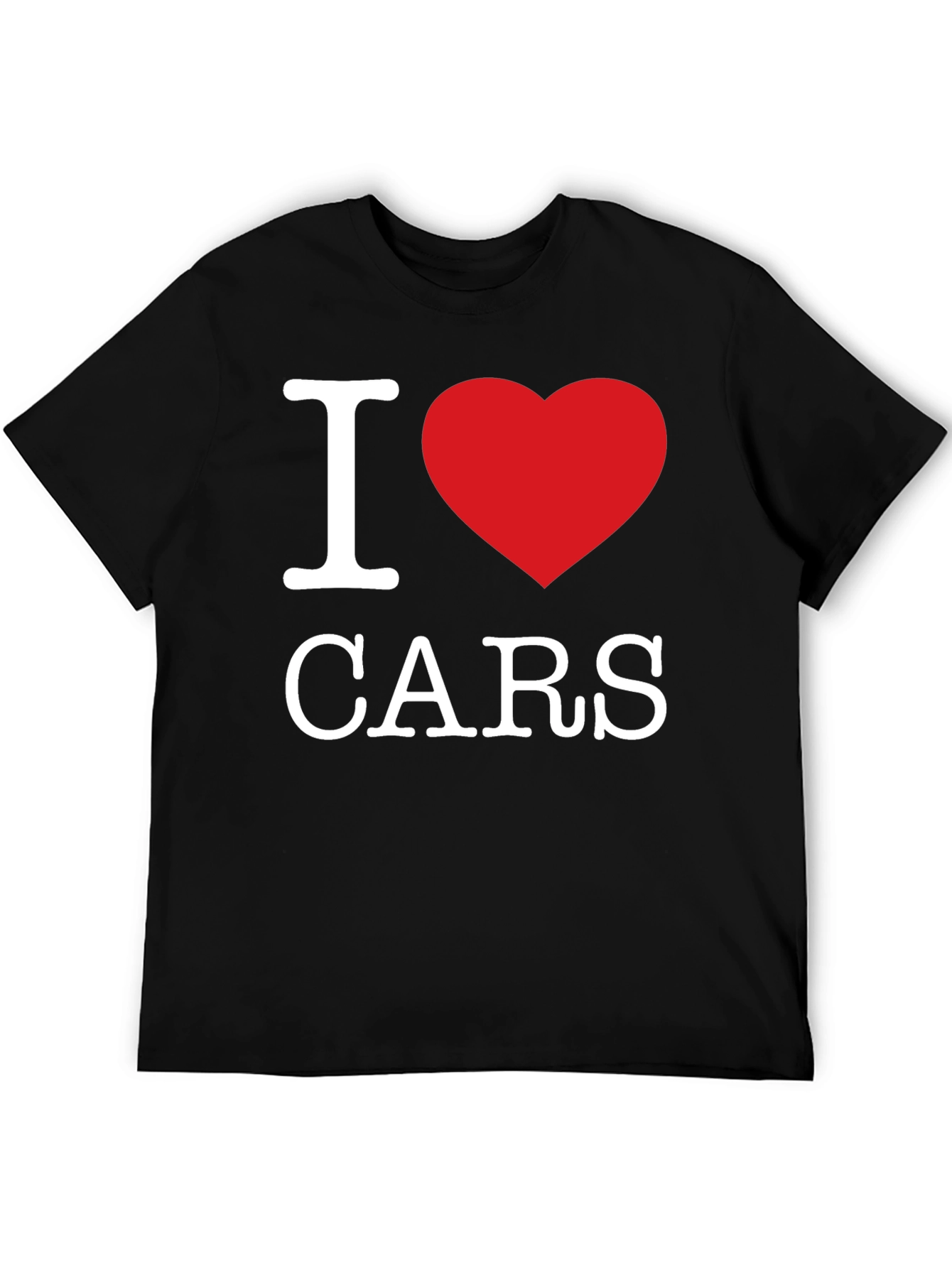 Black I Heart Cars T-Shirt - Black Cotton Blend view 5