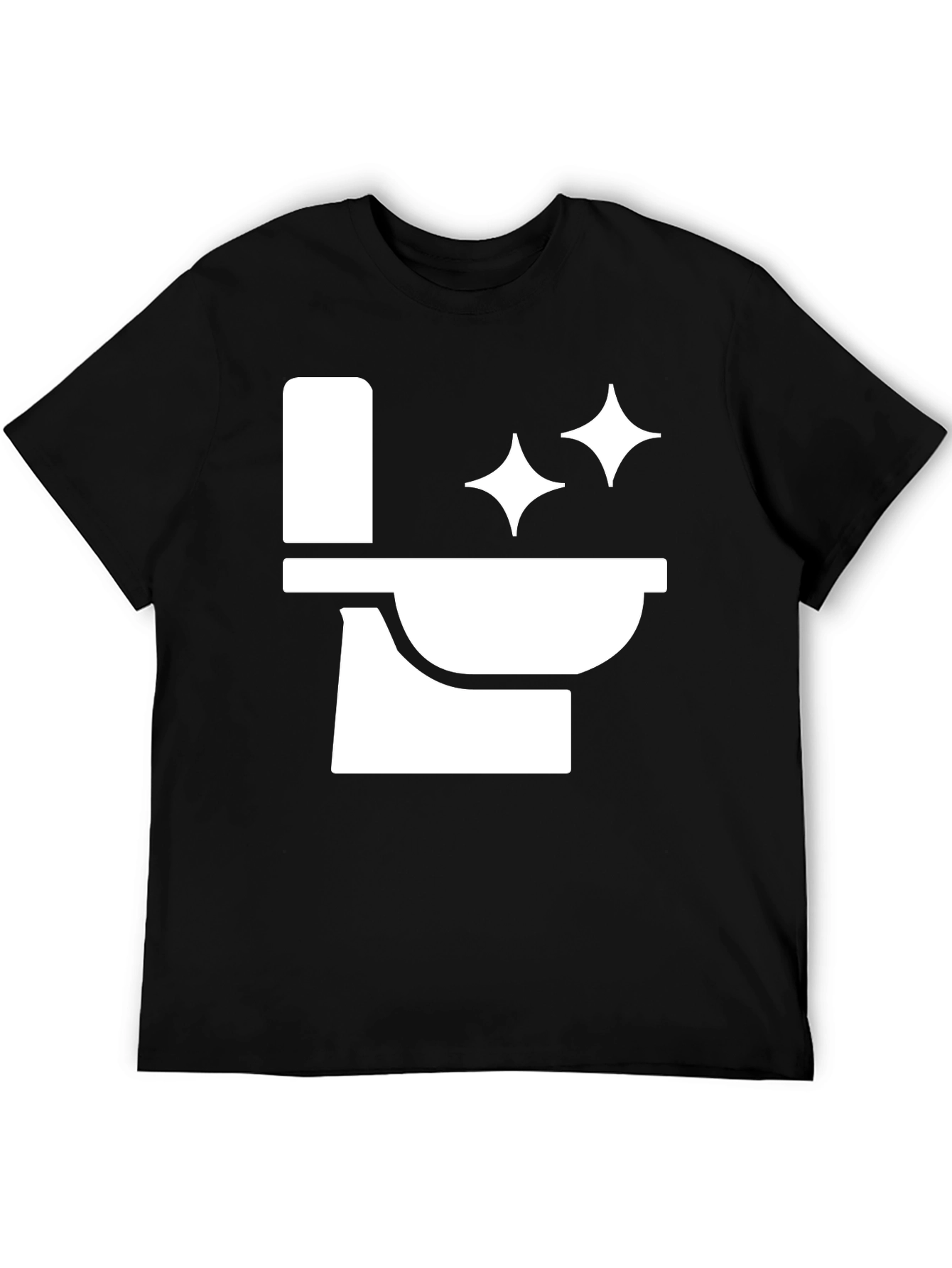 Black Clean Toilet T-Shirt - Humor Tee view 5