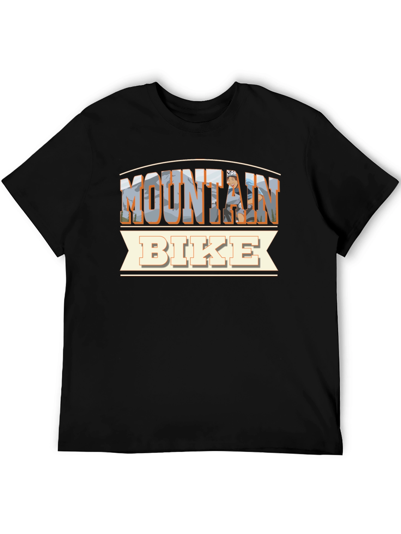 Black Mountain Bike T-Shirt - Outdoor Adventure Design view 5