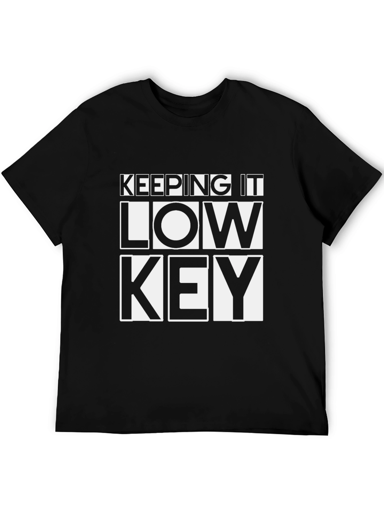 Black Keeping it Low Key Graphic Tee - Black view 5
