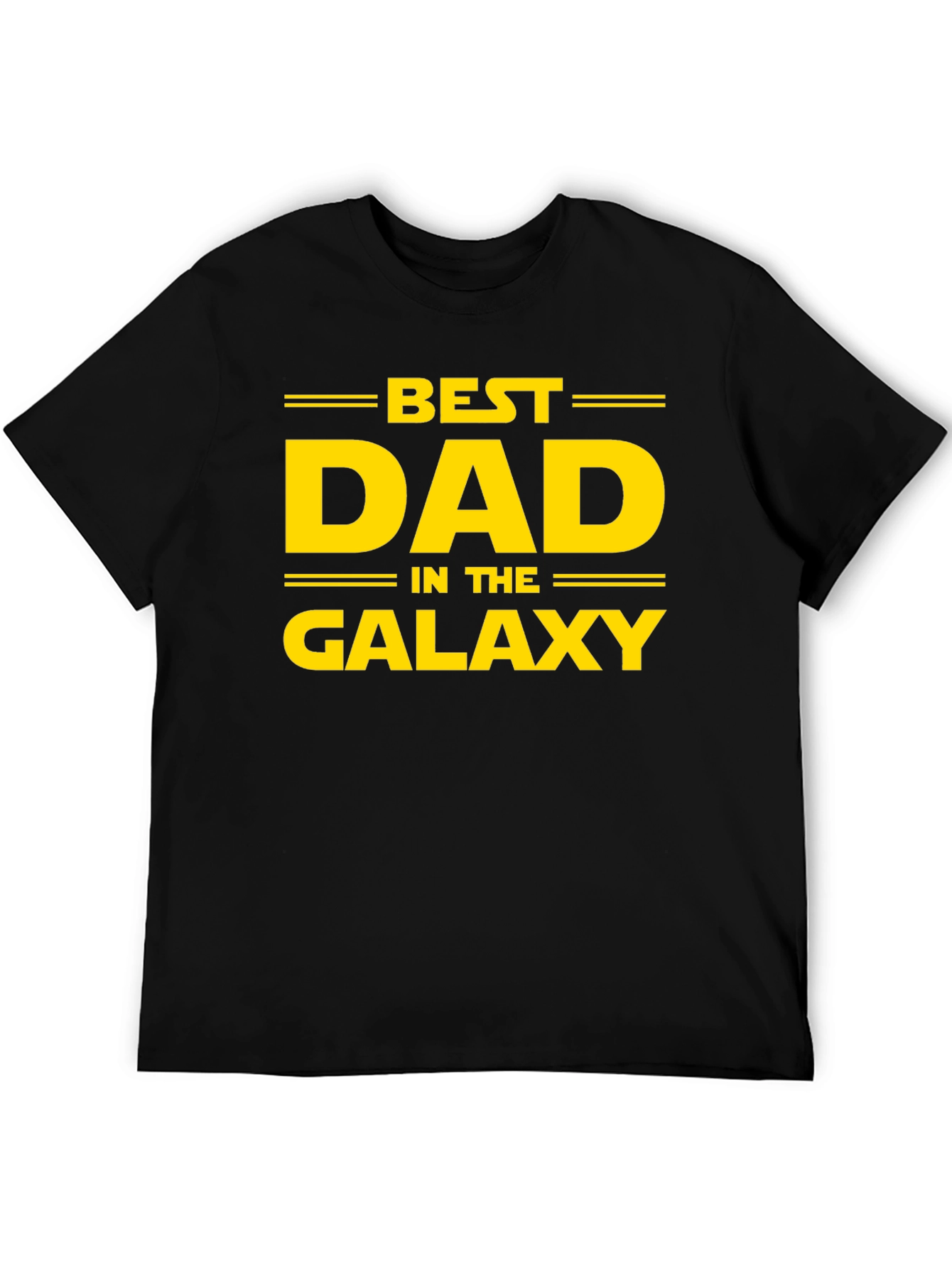 Black Best Dad in the Galaxy Black T-Shirt view 5